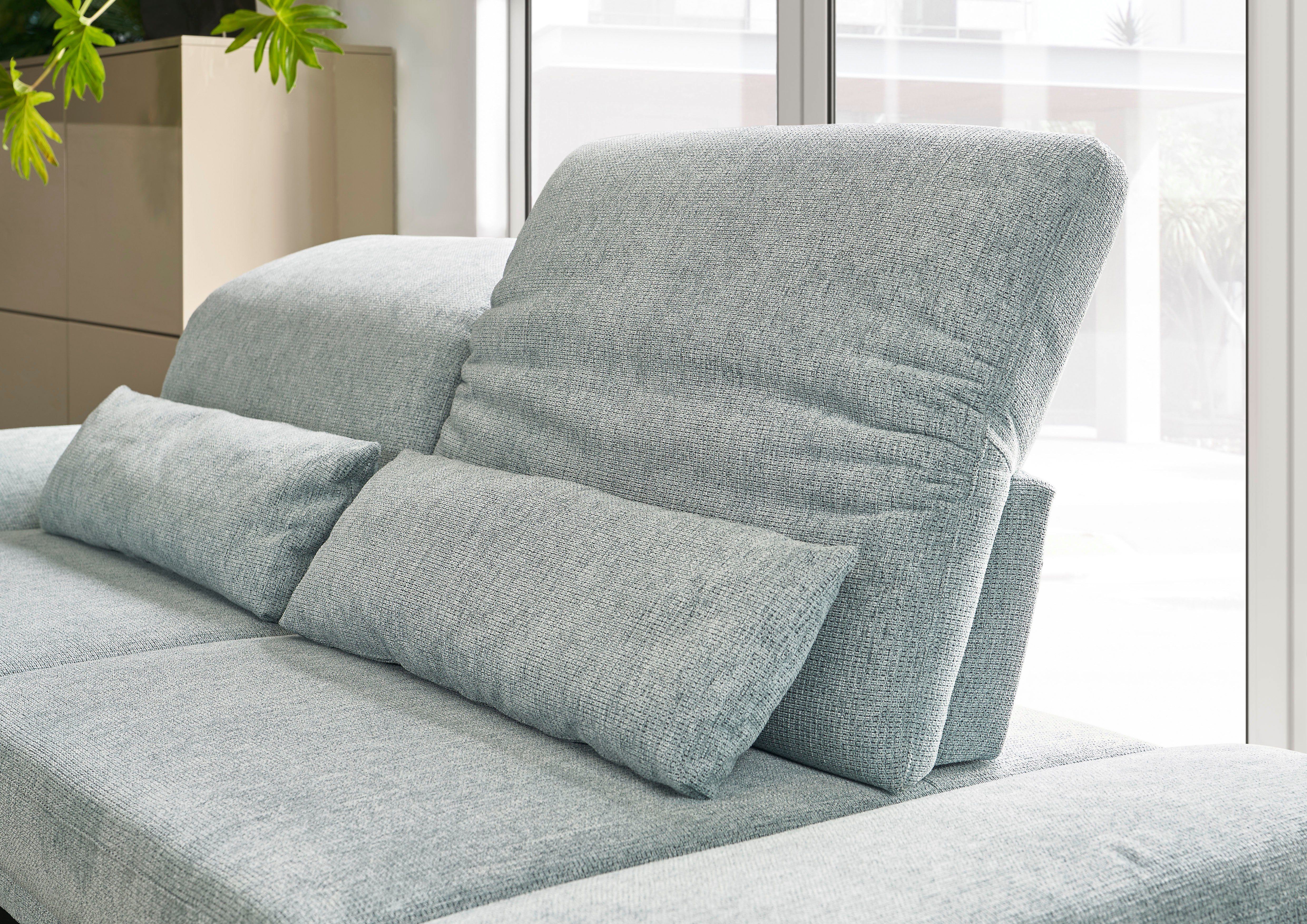 3C Candy Ecksofa Mallow Designsofa mit Komfortfunktionen, modern und bequem, L-Form, Verstellbare Armlehne und Kopfteil, manuelle Sitztiefenverstellung