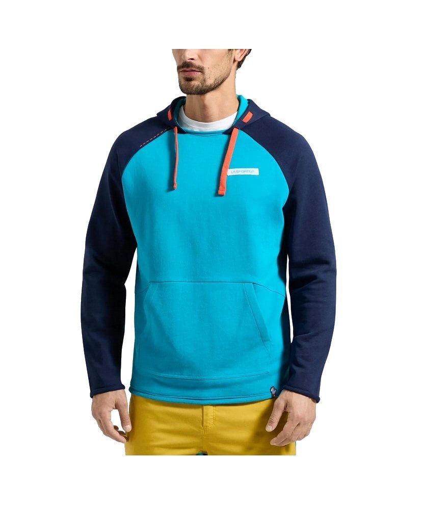 La Sportiva Kapuzenpullover Telendos Hoody (Baumwolle) tropicblau/deepblau Herren