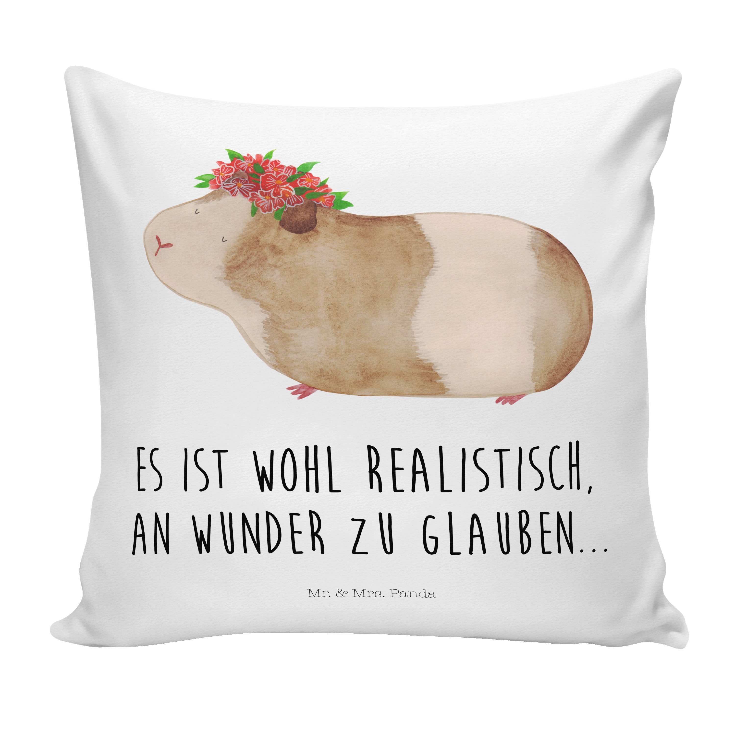 Mr. & Mrs. Panda Dekokissen »Meerschweinchen weise Weiß Weisheit