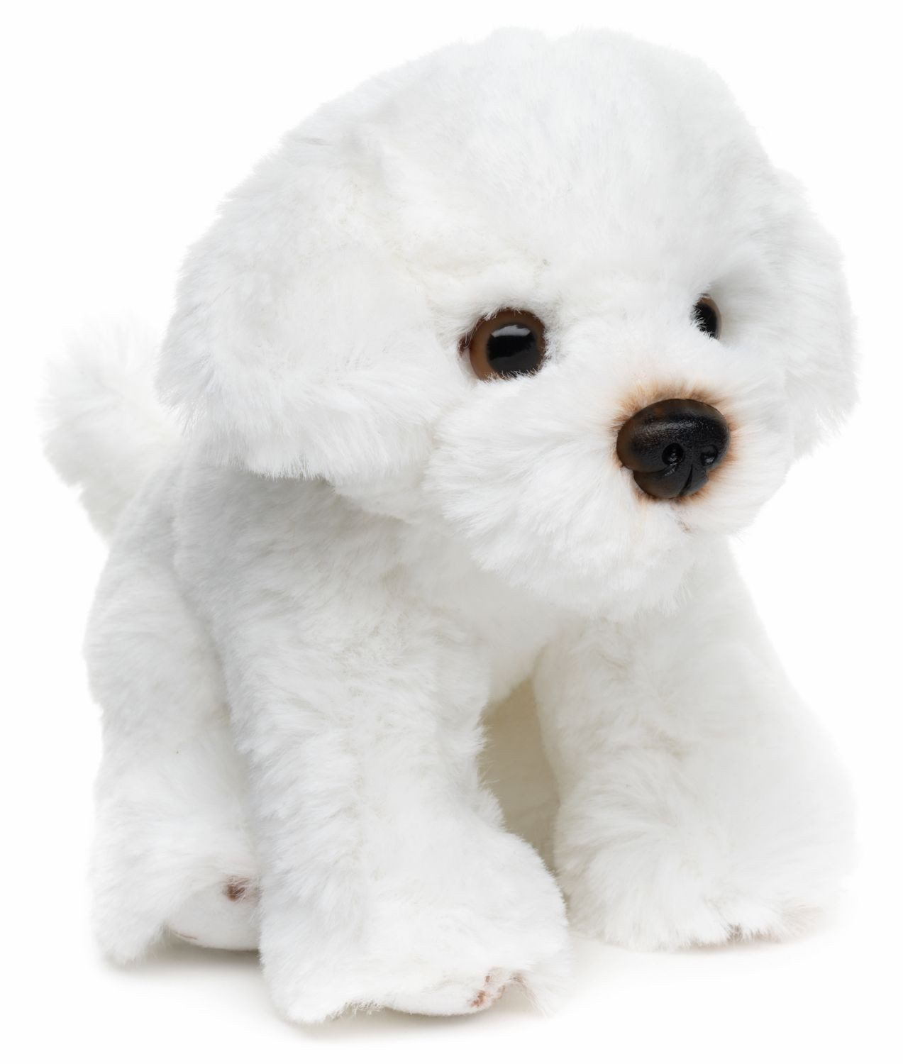 Teddys Rothenburg Kuscheltier Malteser weiß sitzend 13 cm Plüschhund Stofftier (Plüschtier, Stoffhund, Plüschmalteser)