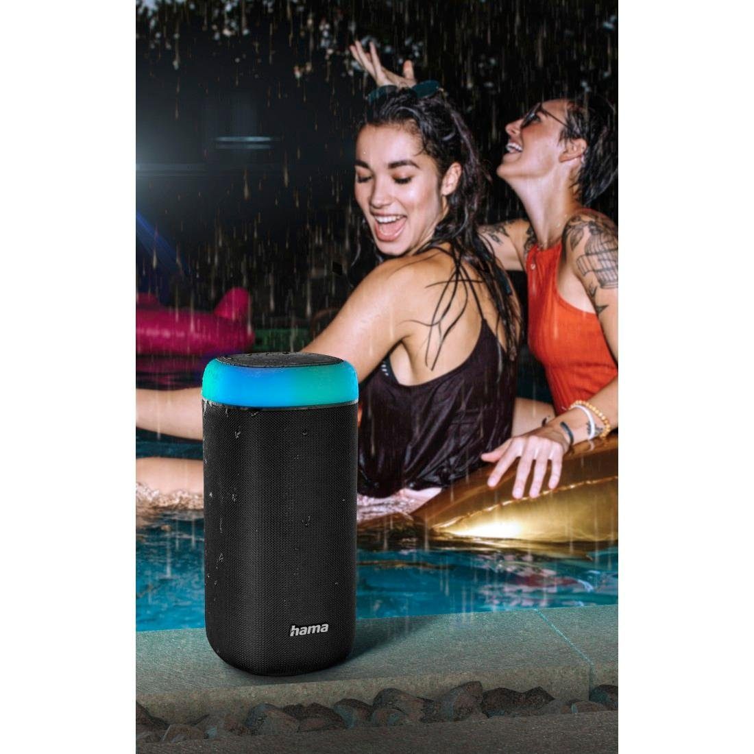 (Freisprechanlage,Xtra Bluetooth Bass Sound 360ᵒ Bass,360ᵒ Bluetooth-Lautsprecher schwarz Xtra Hama LED Shine spritzwassergeschützt 2.0 Sound) Box