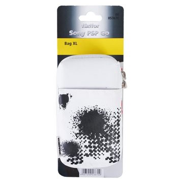 Hama Konsolen-Tasche Tasche Bag XL Case Schutz-Hülle Etui Weiß, Zubehör-Fächer, Gürtelschlaufe, für Sony PSPGO Konsole mit Zubehör