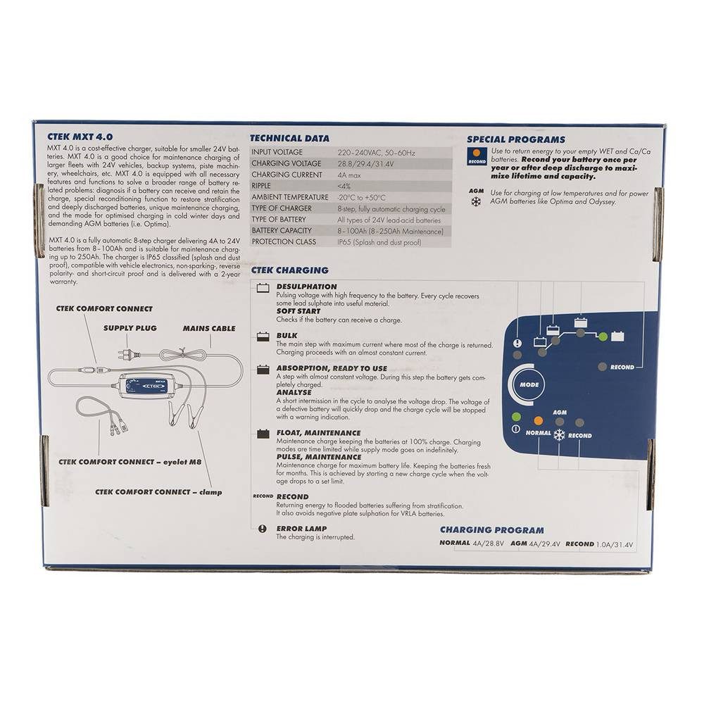 CTEK Automatik-Ladegerät 56-733 Autobatterie-Ladegerät (Akkutest, Auffrischen, Regenerieren, verschiedene Ladeprogramme)