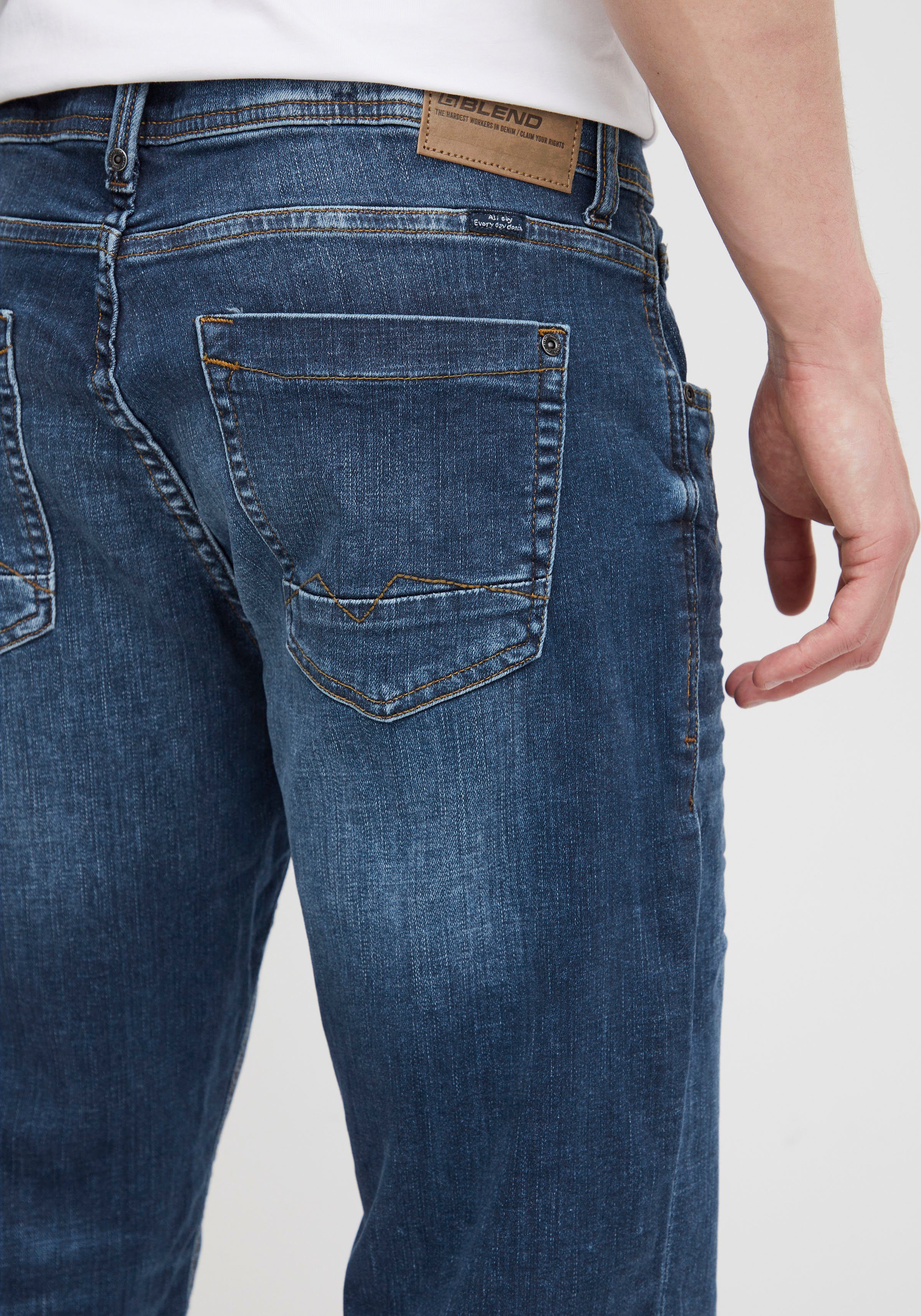 Blend Slim-fit-Jeans Twister Multiflex mid-blue
