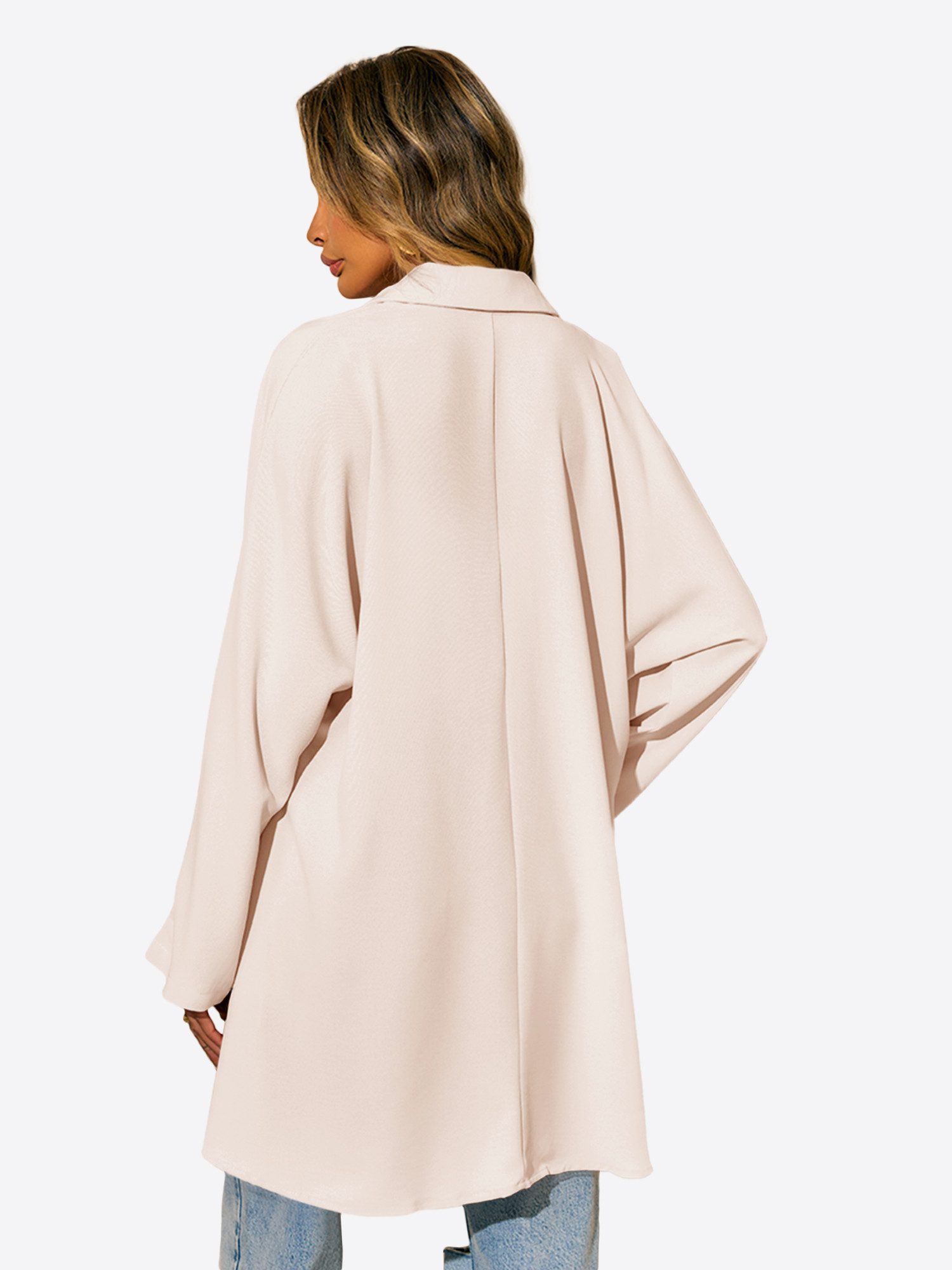 Imily Bela Langarmshirt Damen Locker geschnittene Bluse mit fließendem Stof günstig online kaufen