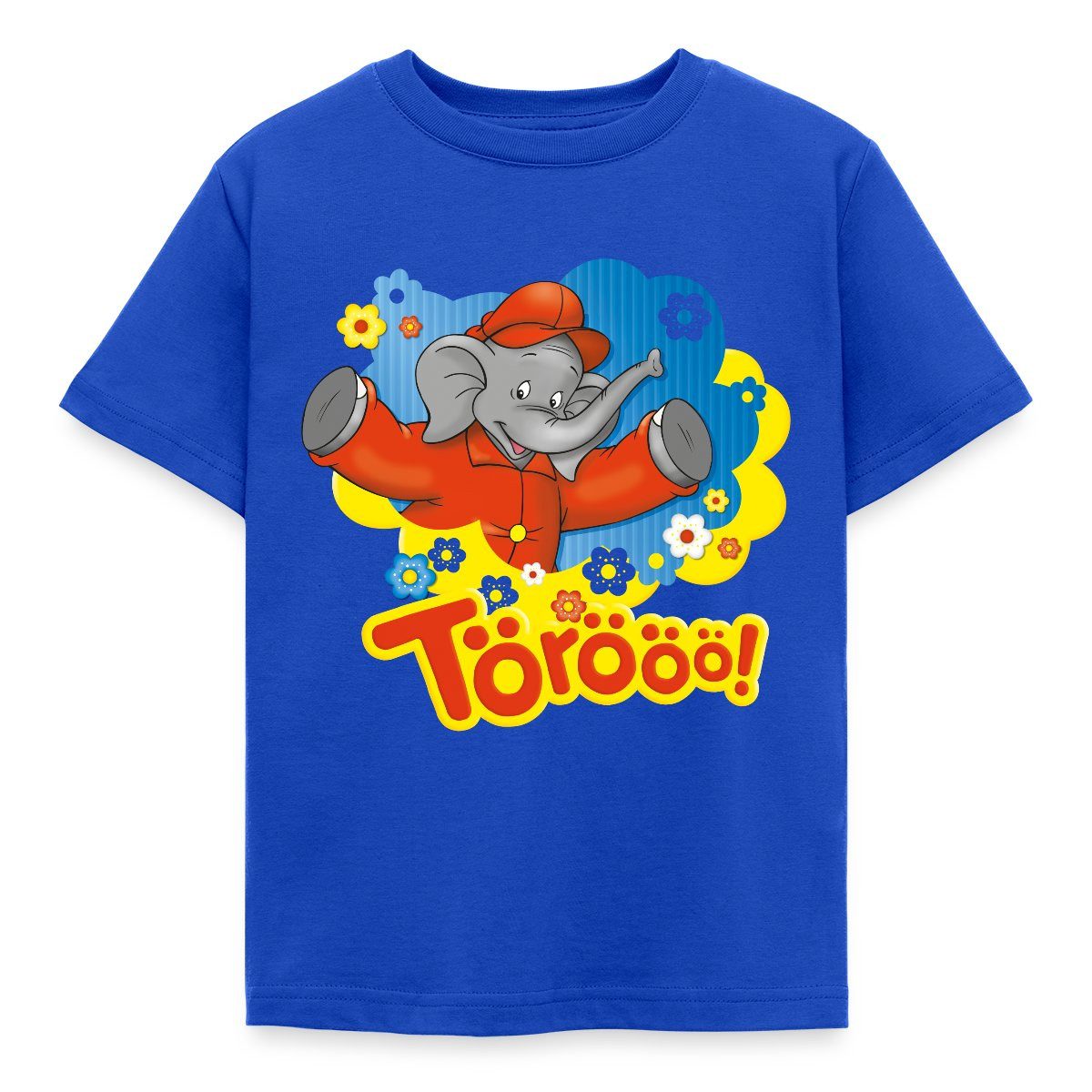 T-Shirt Benjamin Blümchen Trötet Töröö Und Winkt Kinder T-Shirt