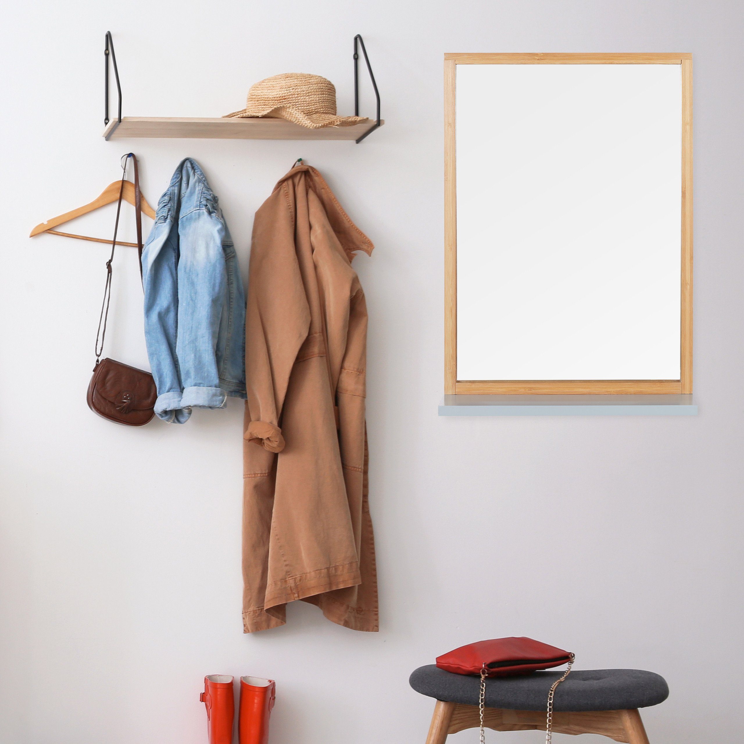 relaxdays Wandspiegel mit Ablage günstig online kaufen