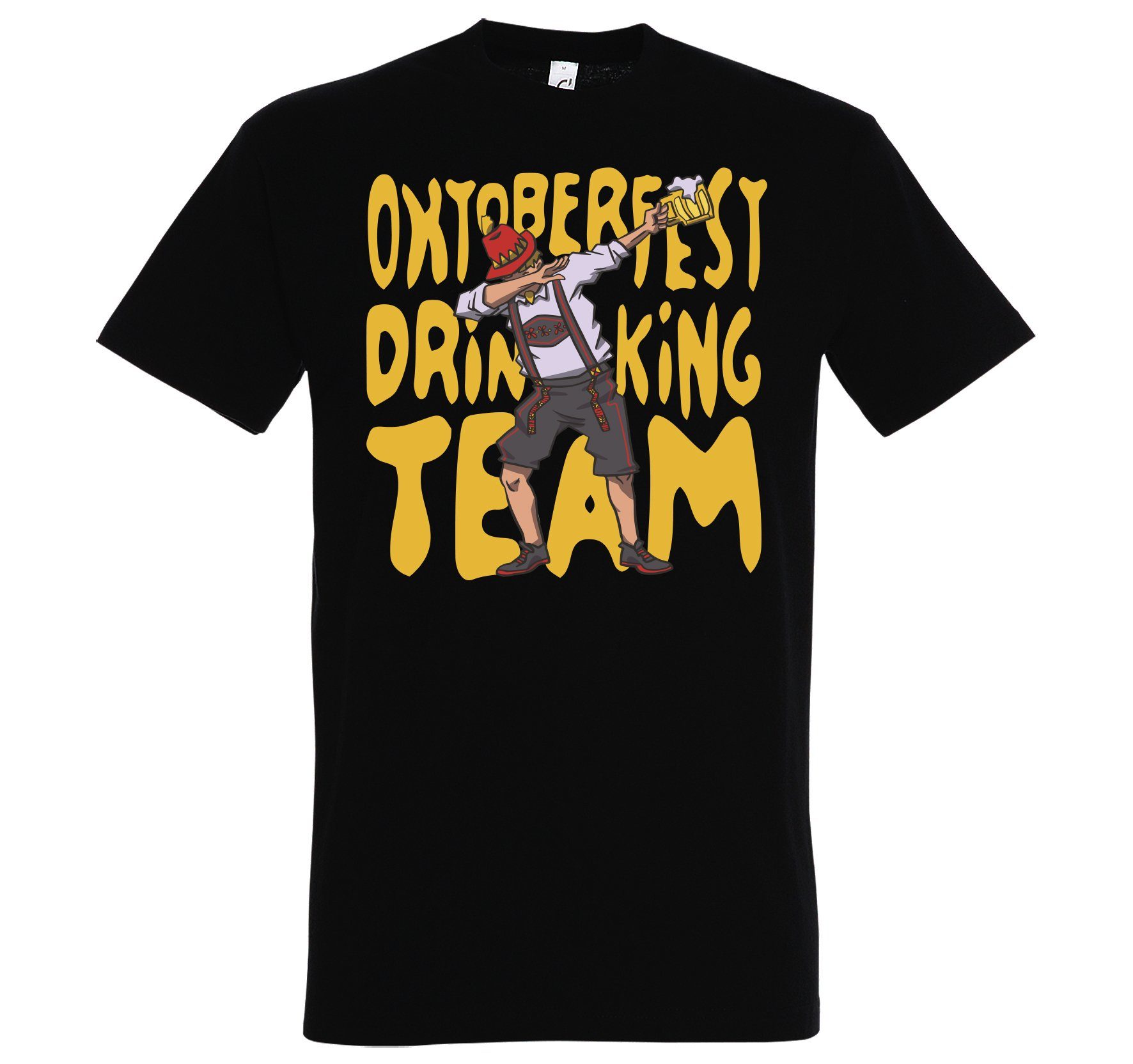 Youth Designz Print-Shirt Oktoberfest Drinking Team Herren T-Shirt mit lustigem Spruch und Trachten Print Schwarz