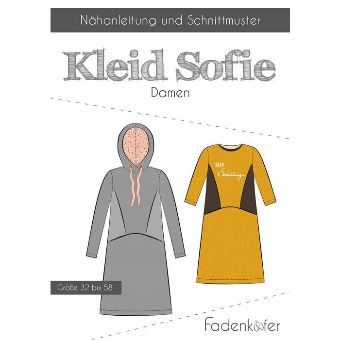 Fadenkäfer Universalschere Papierschnittmuster Kleid Sofie Damen - Gr. 32-58
