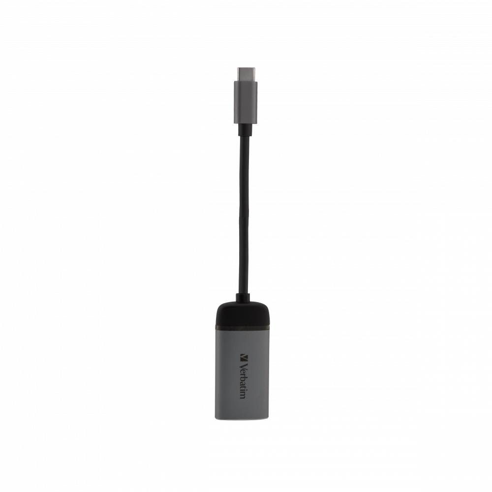 Verbatim USB-C Thunderbolt USB-C oder 10 an Projektor/Monitor, 49143 auf Geräte silber 4K cm, USB-Adapter, 3-fähige HDMI Adapter