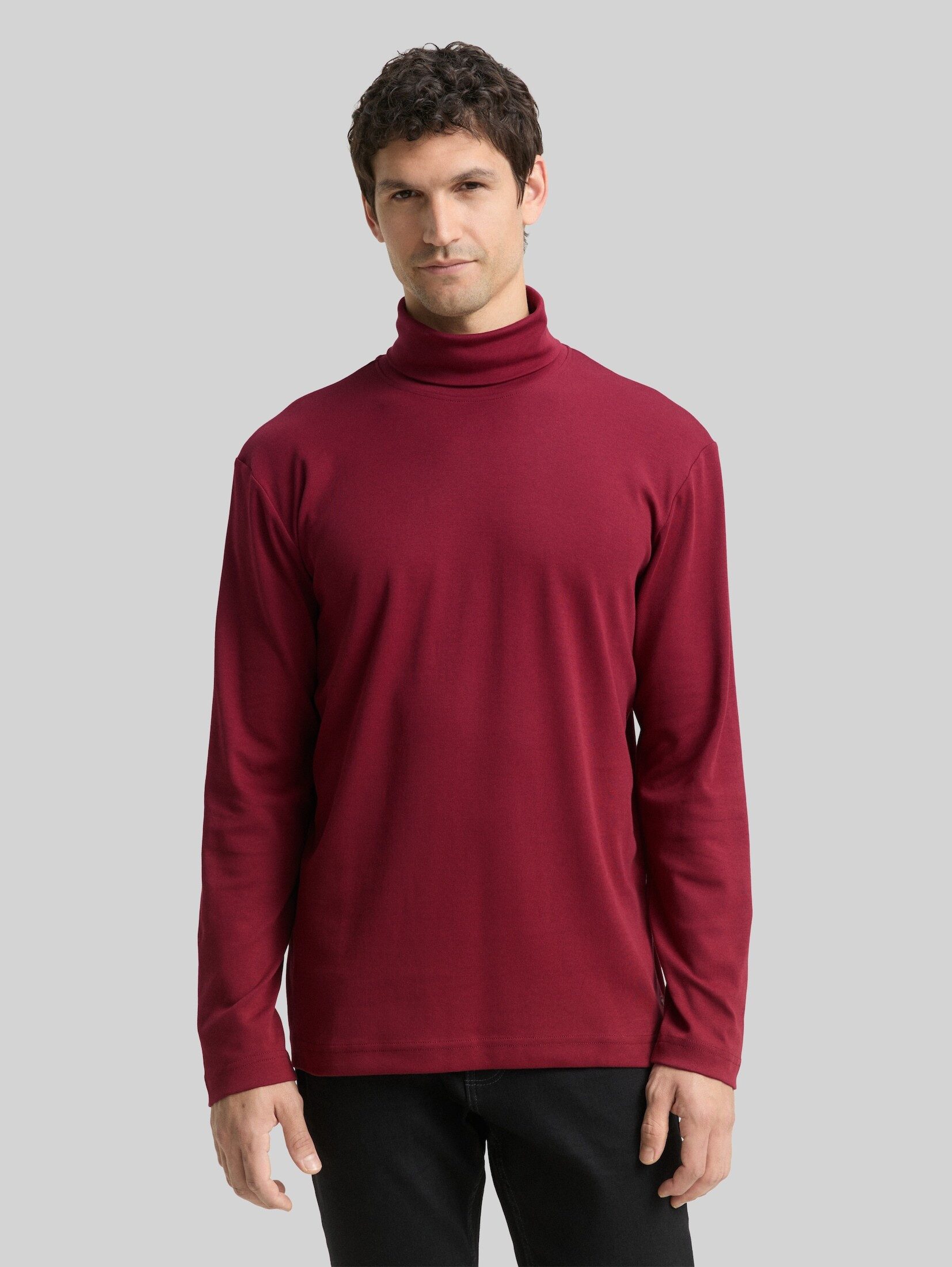 TOM TAILOR Langarmshirt T-Shirt Basic Rollkragenshirt
