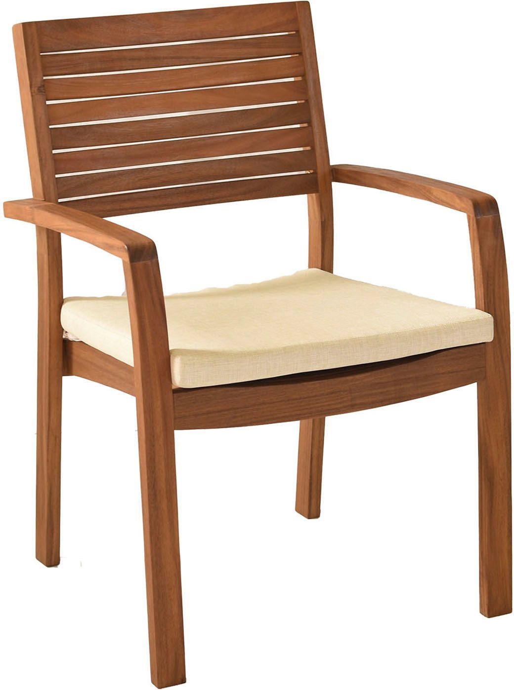 MERXX Garten-Essgruppe »Batavia«, (Set, 17-tlg., Tisch doppelt ausziehbar: 100x 180/220/260x 75 cm), moderne Landhausoptik in warmen Holznuancen