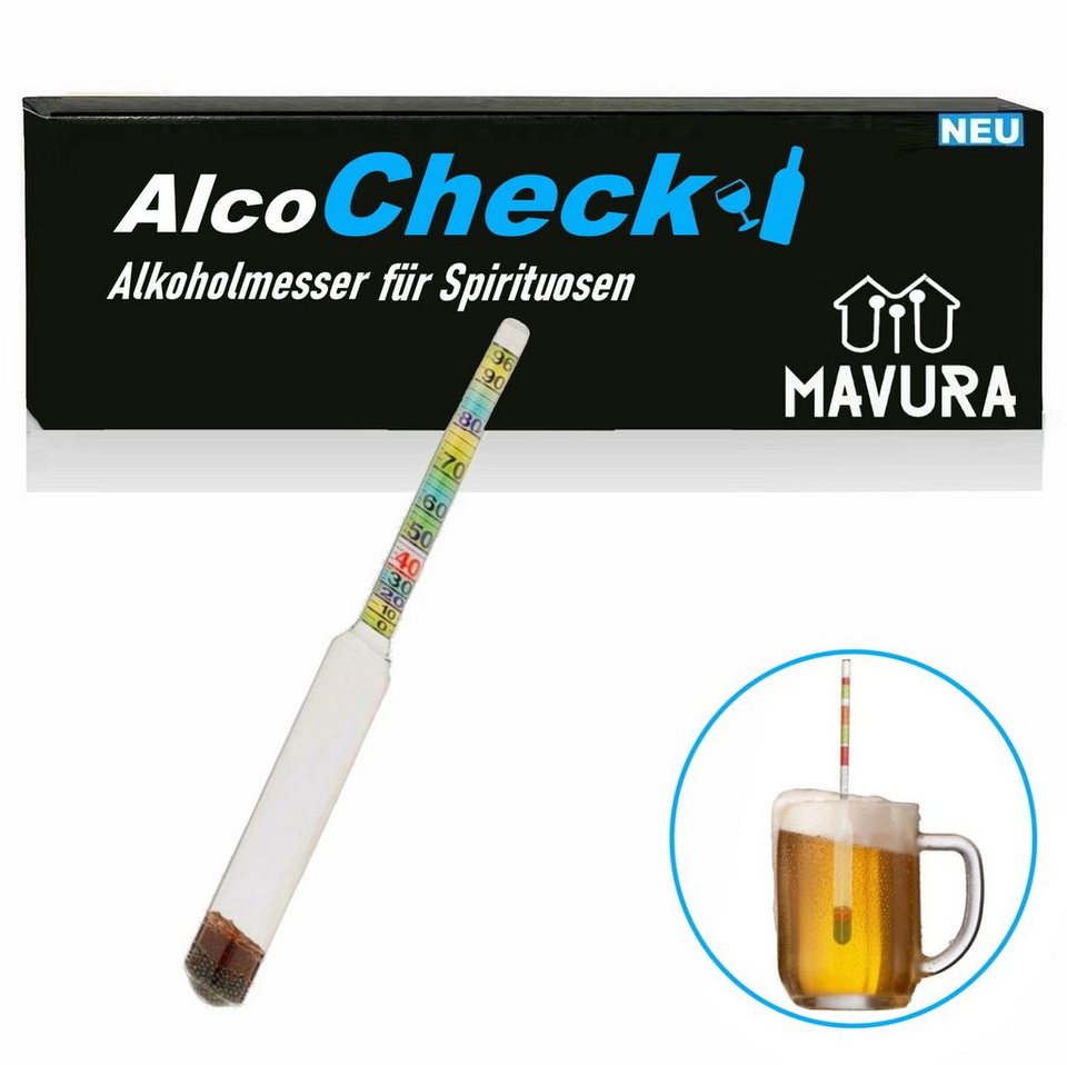 MAVURA Alkohol-Teststreifen AlcoCheck Alkoholmeter Alkoholmesser 0