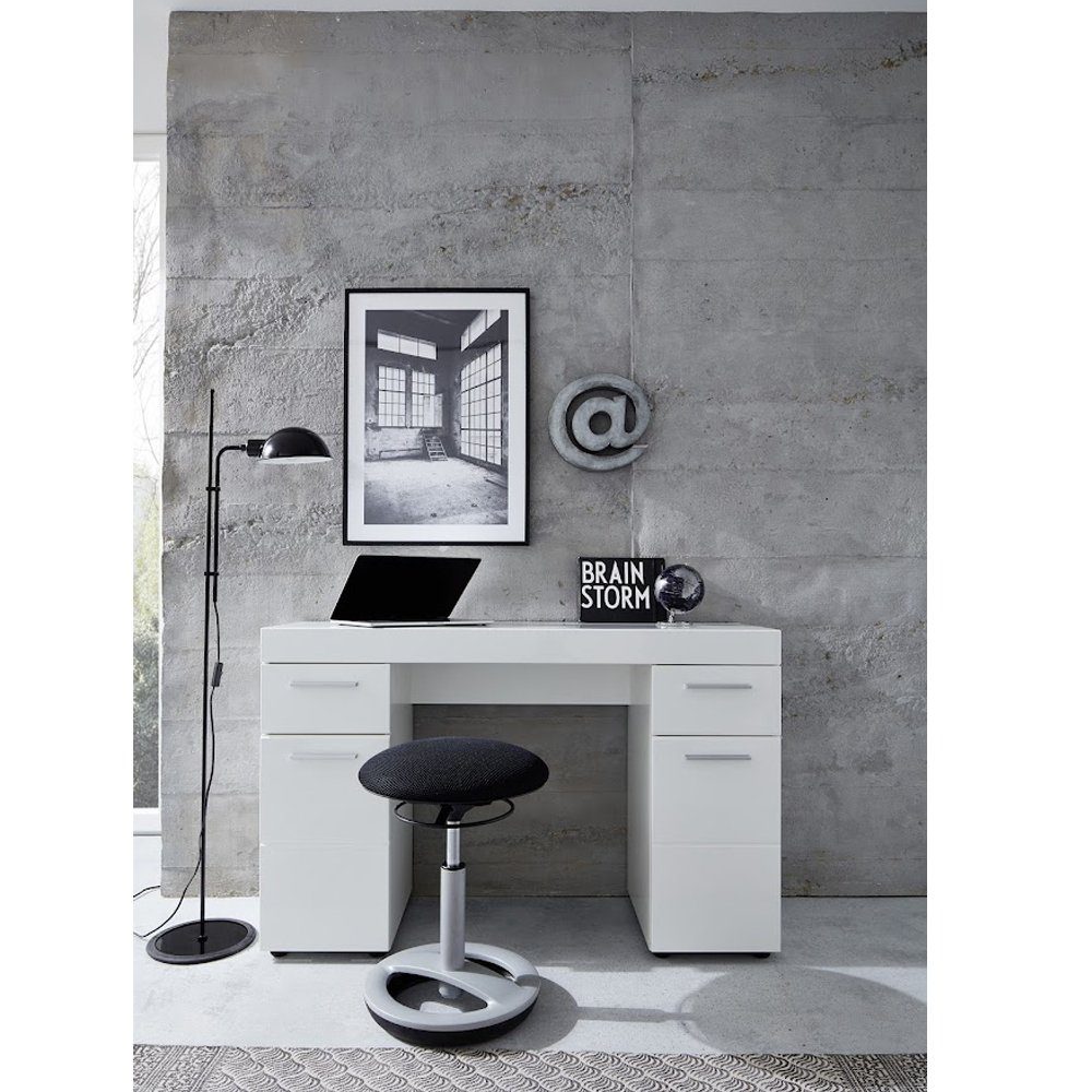 trendteam Schminktisch, Kosmetiktisch Frisiertisch Schminkkommode Schublade Weiß 120x76x41cm