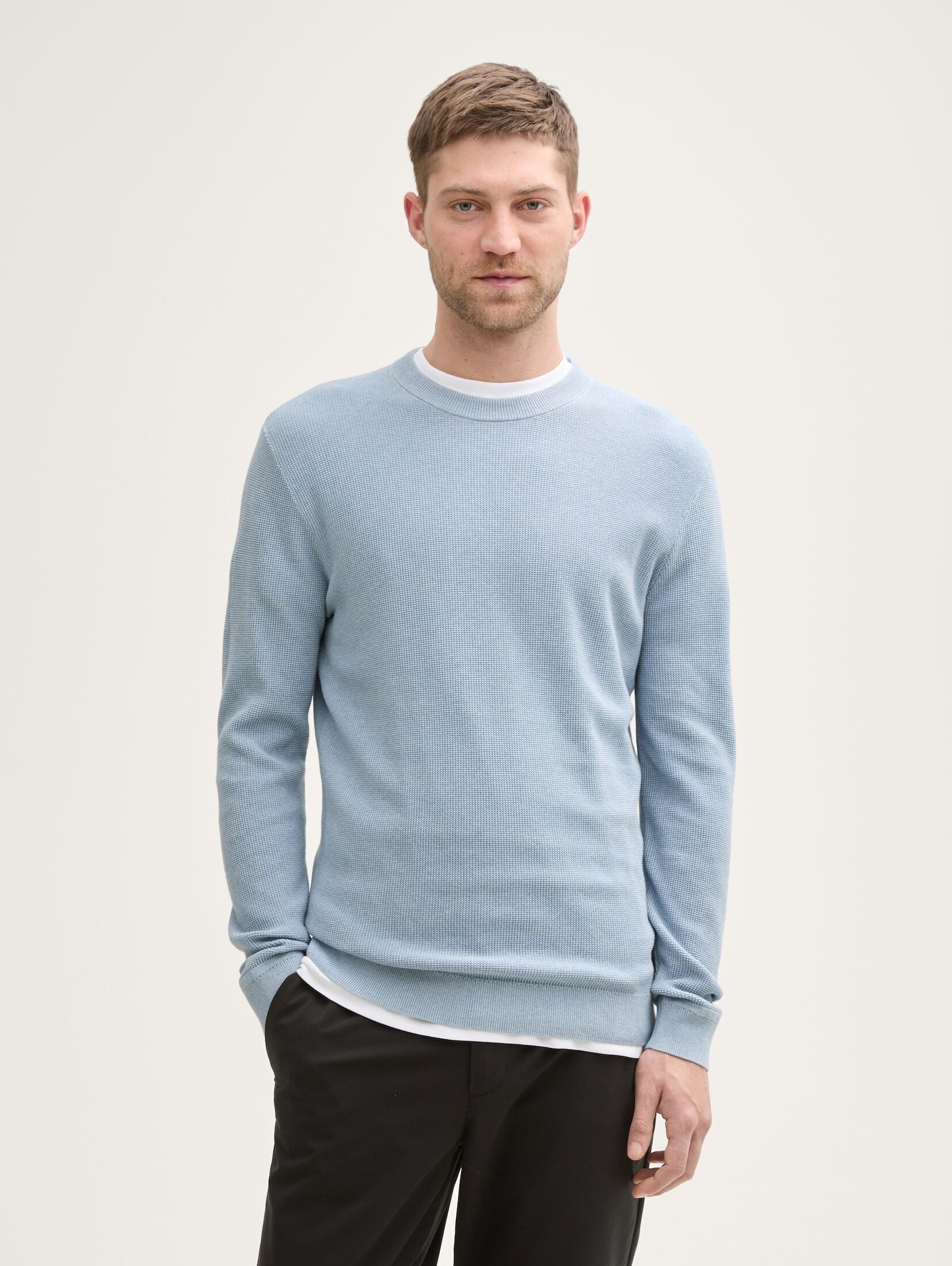 TOM TAILOR Strickpullover Strukturierter Rundhalspullover günstig online kaufen