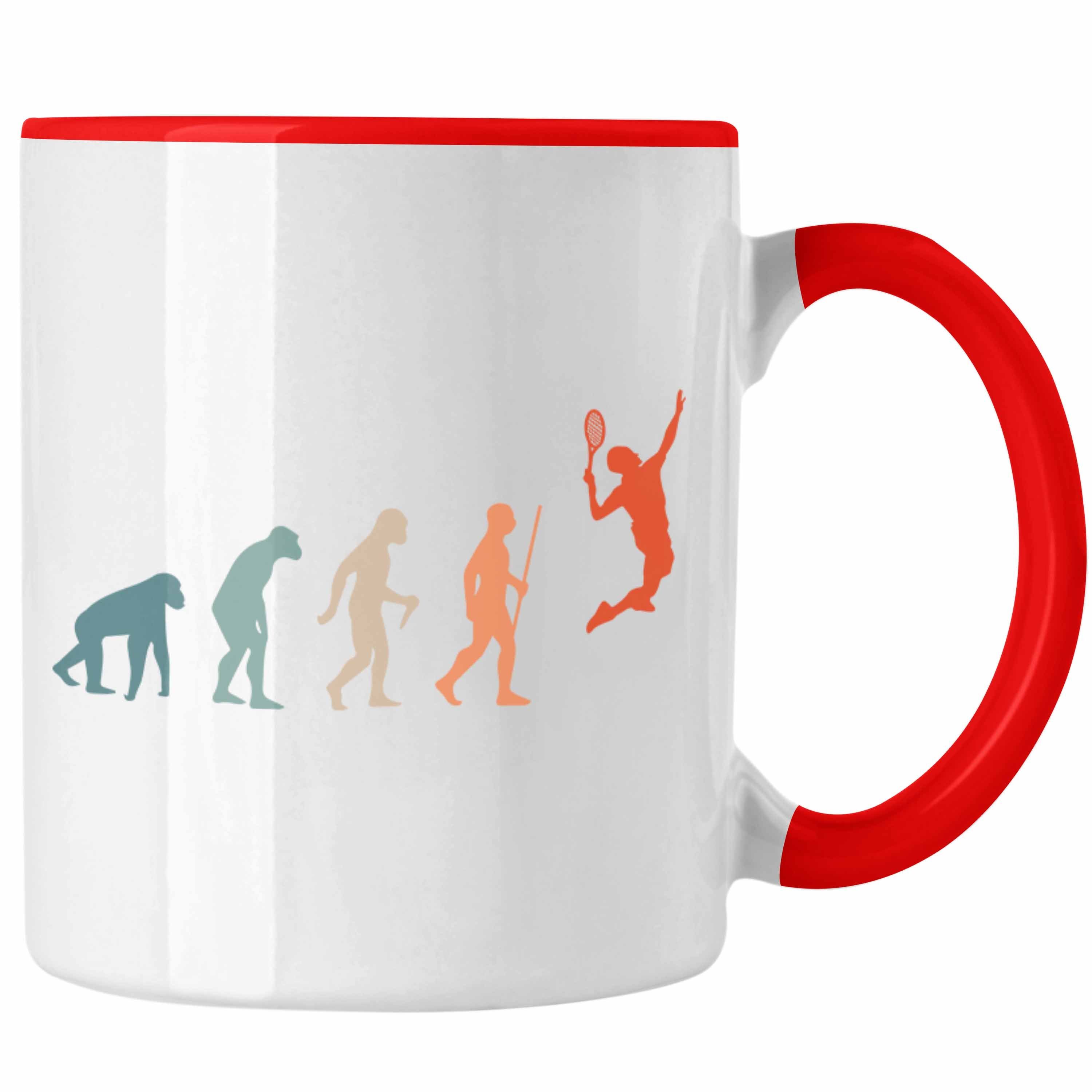 Trendation Tasse Lustige Badminton Tasse Geschenk für Badmintonspieler Badminton Lehre Rot