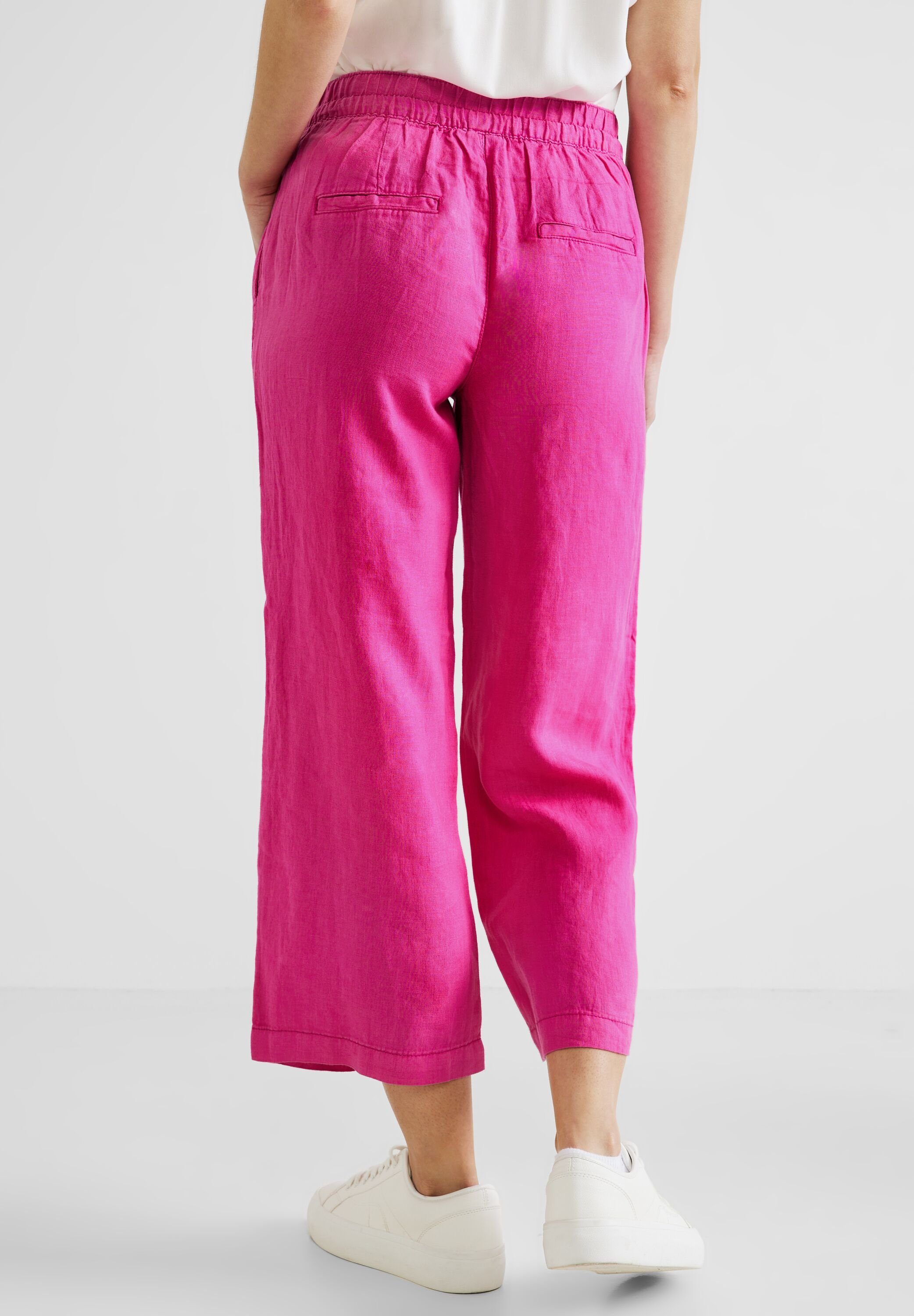 STREET ONE Shorts pink regular (1-tlg), Elastikbund mit Tunnelzugband | Weite Hosen