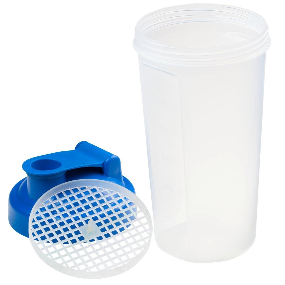 elasto Protein Shaker Auslaufsicherer PROTEIN Fitness-Shaker 600 ml mit Sieb, Shaker für Eiweiß- & Sportgetränke, Robust, Langlebig – Bild 2 von 5