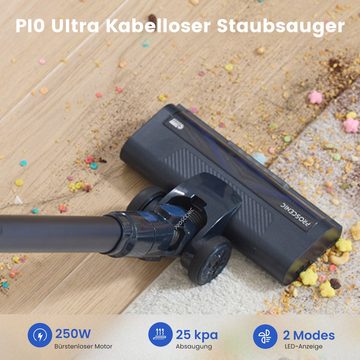 Proscenic Akku-Handstaubsauger P10 Ultra, 250,00 W, 25KPa Saugkraft, 600ml Staubbehälter, 5-Stufiges Filtersystem