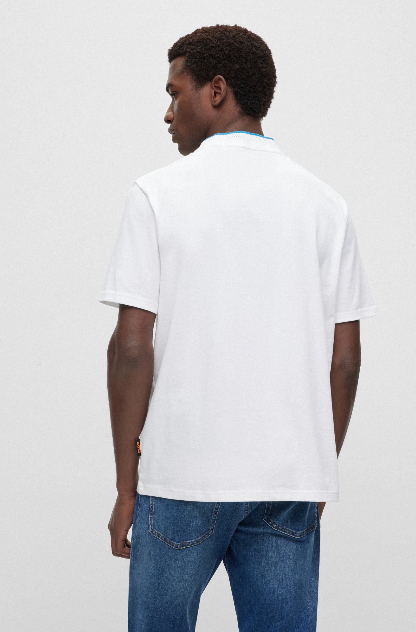 T-Shirt (1-tlg) Terete Weiß BOSS ORANGE (100)
