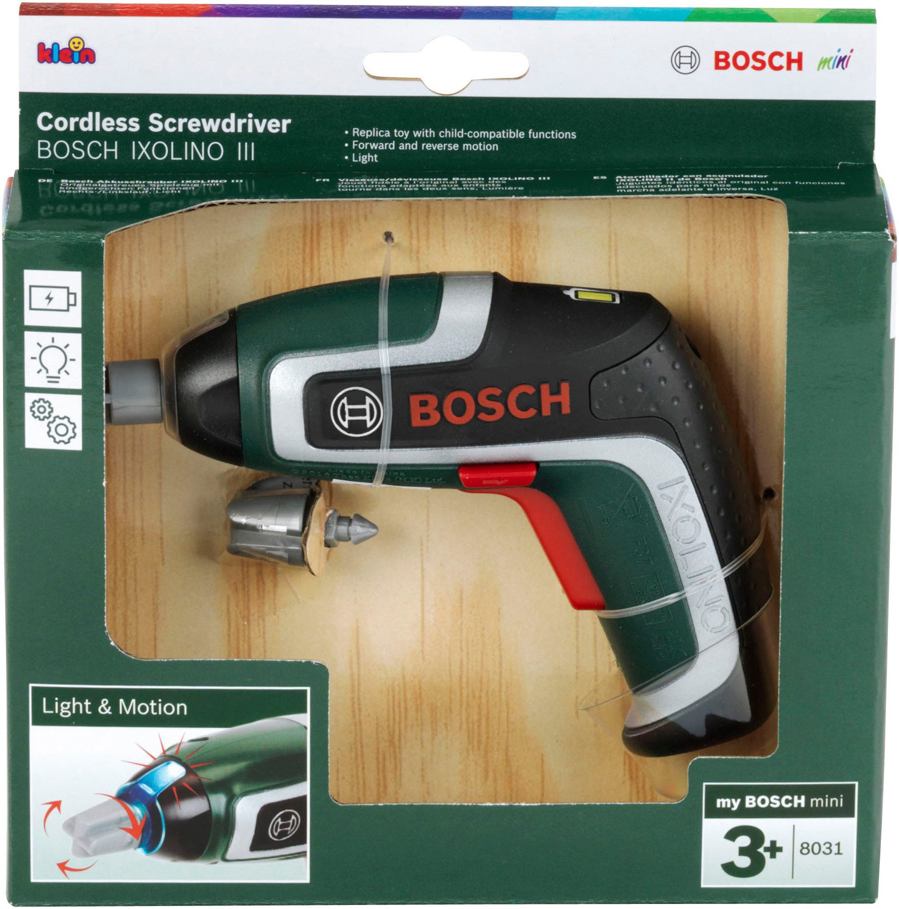 Klein Kinder-Akkuschrauber Bosch, Ixolino 7, mit Licht und Sound