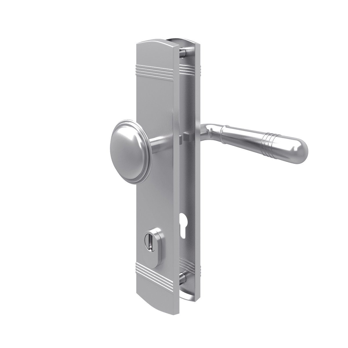 Türbeschlag Schutzbeschlag Sicherheitsbeschlag Chrom glänzend