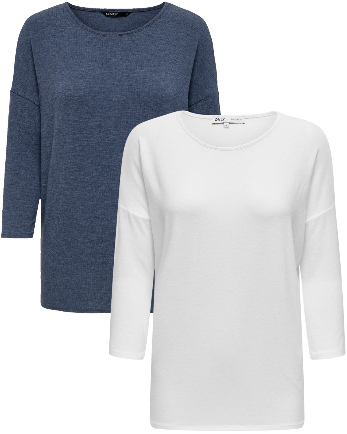 ONLY 3/4 Arm-Pullover (Set, 2er-Pack) Locker geschnitten günstig online kaufen