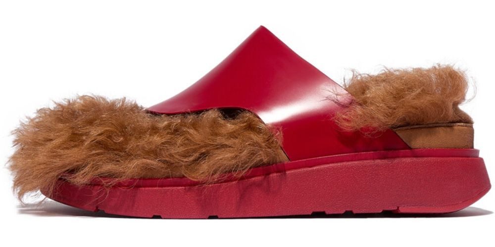 Fitflop Gen-FF X Roksanda Cut-Out Leather Slides Sandale