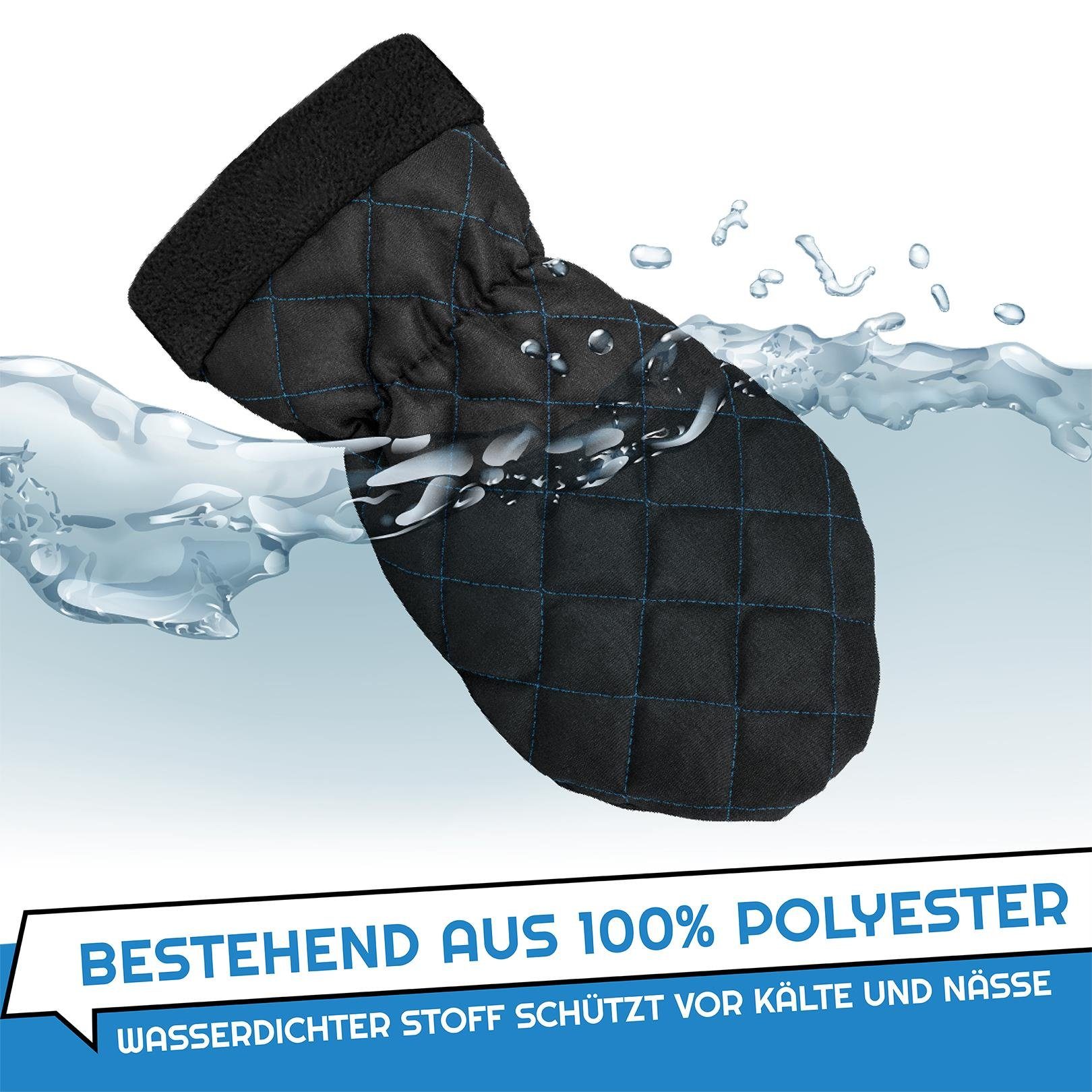 Schwarz & Schneefeger Eiskratzer Murska Handschuh für 1 Design Naht Eiskratzer blauer Auto P Car L und mit