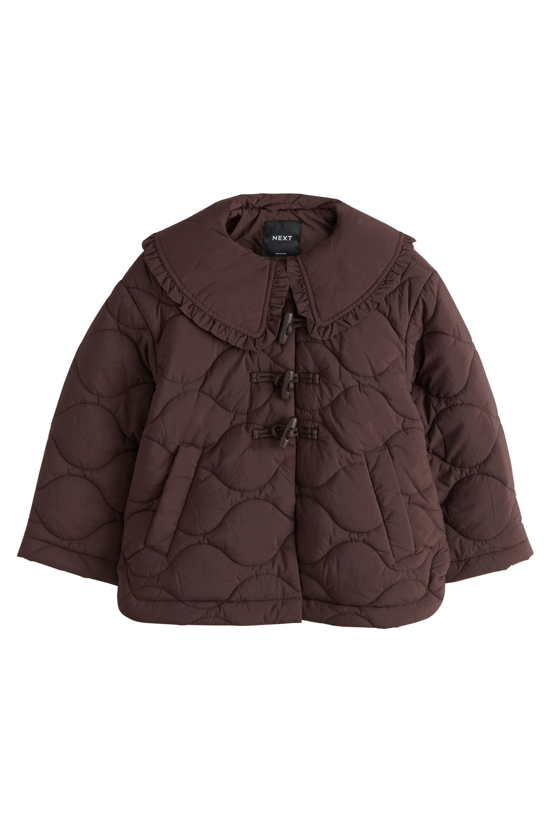 Steppjacke Wasserabweisende Steppjacke mit Rüschenkragen