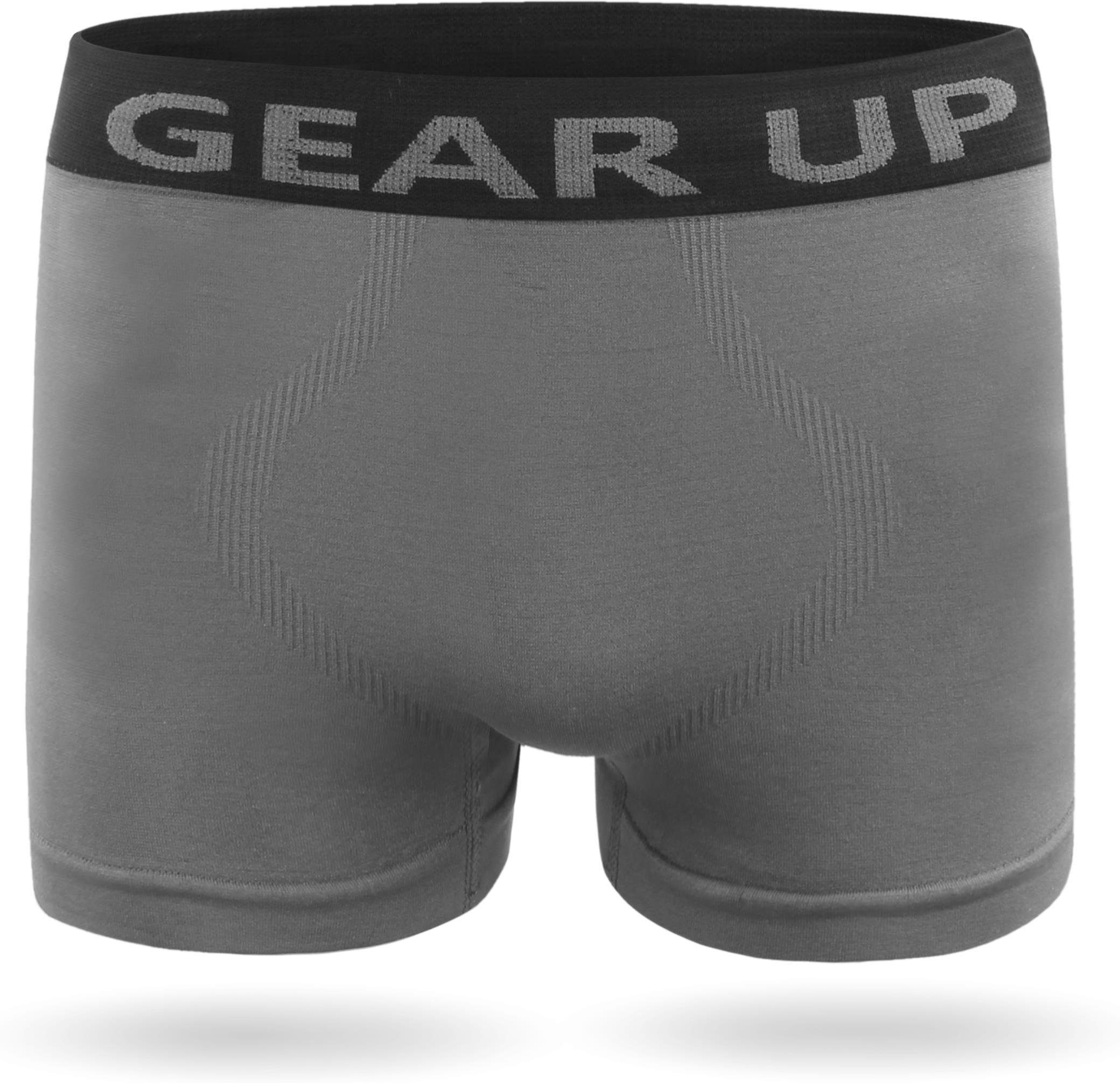 normani Retro Boxer Unterhosen 6 Mikrofaser-Boxershorts trocknendem Sport Herren Stück Retropants Herren aus Material schnell Grau