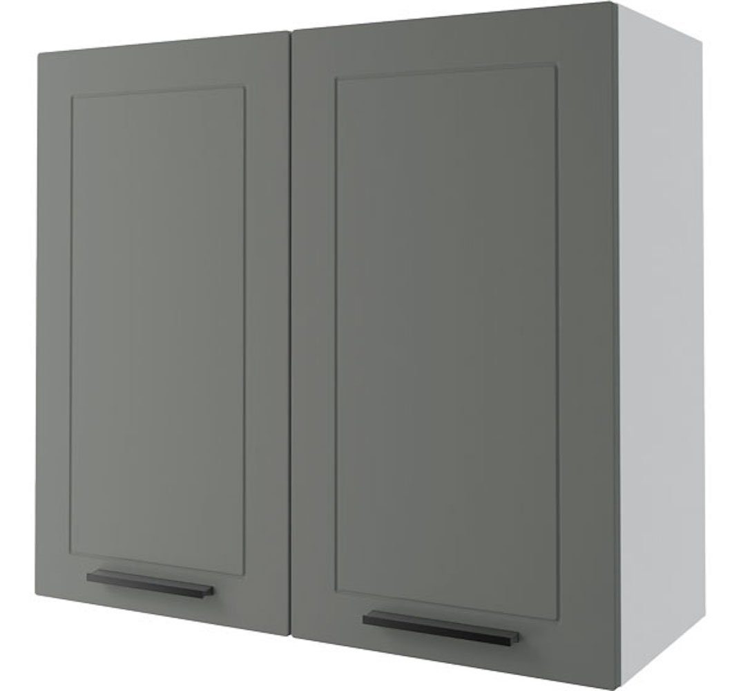 Feldmann-Wohnen matt wählbar Klapphängeschrank beige (Kvantum) 2-türig Korpusfarbe Kvantum Front- und 80cm