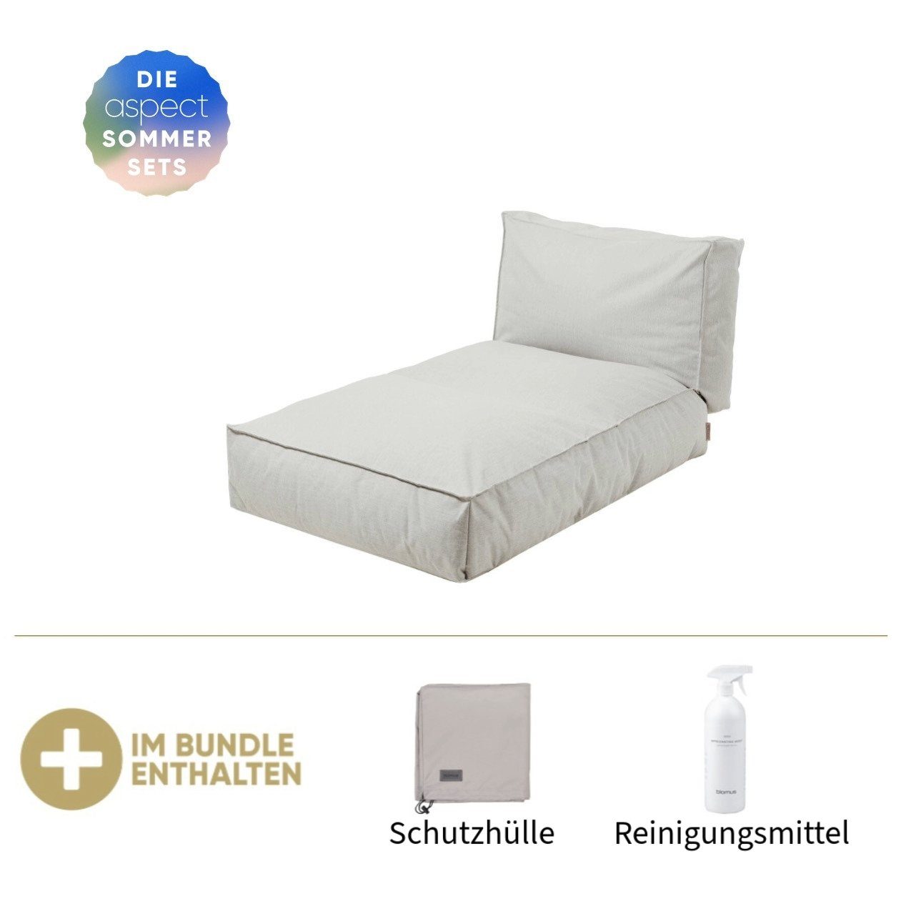 blomus Daybed Blomus Bett S STAY Cloud, inkl. GRATIS Schutzhülle & Reinigungsmittel