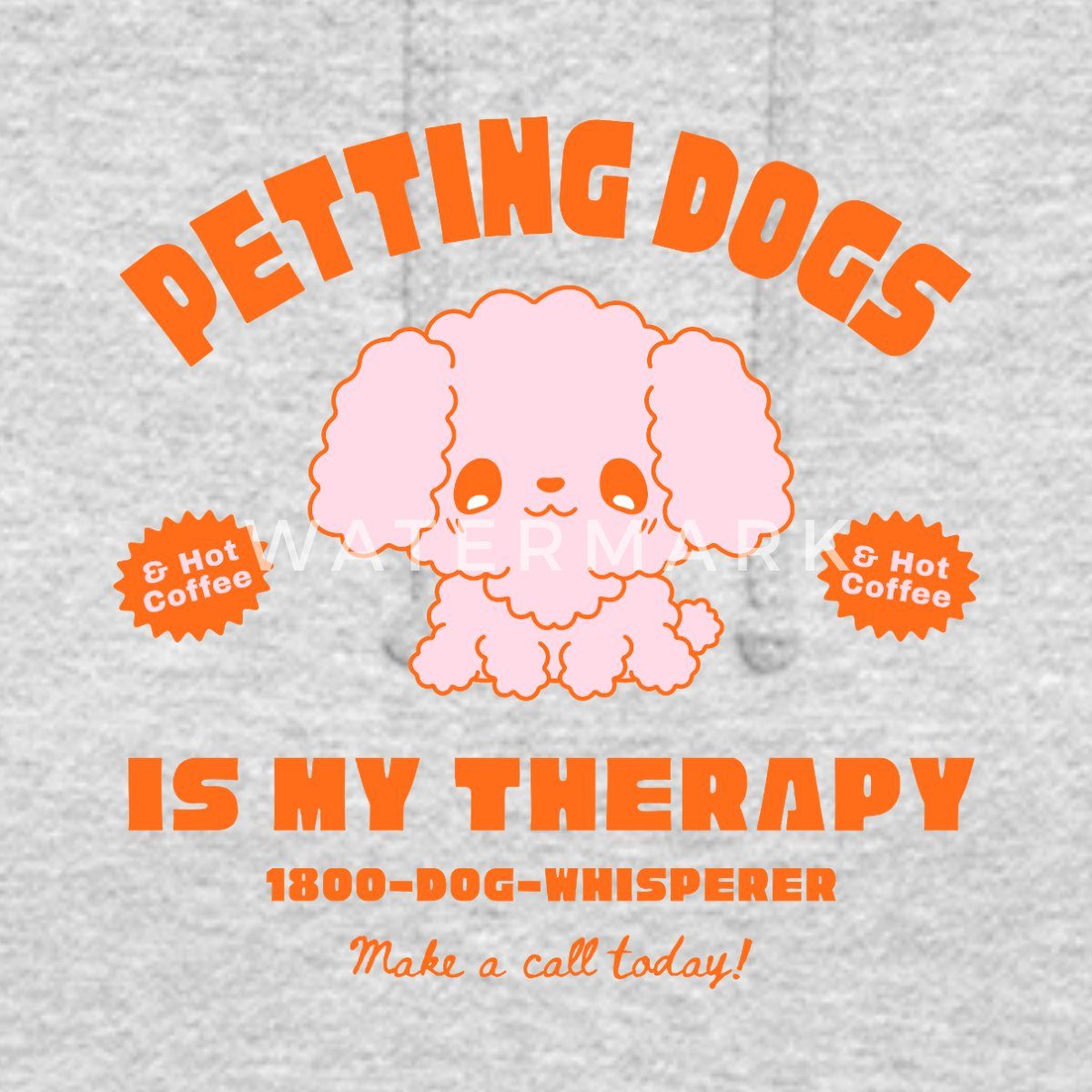 Spreadshirt Hoodie Petting Dogs Is My Therapy Süßes Hunde Motiv Unisex Hoodie (1-tlg)