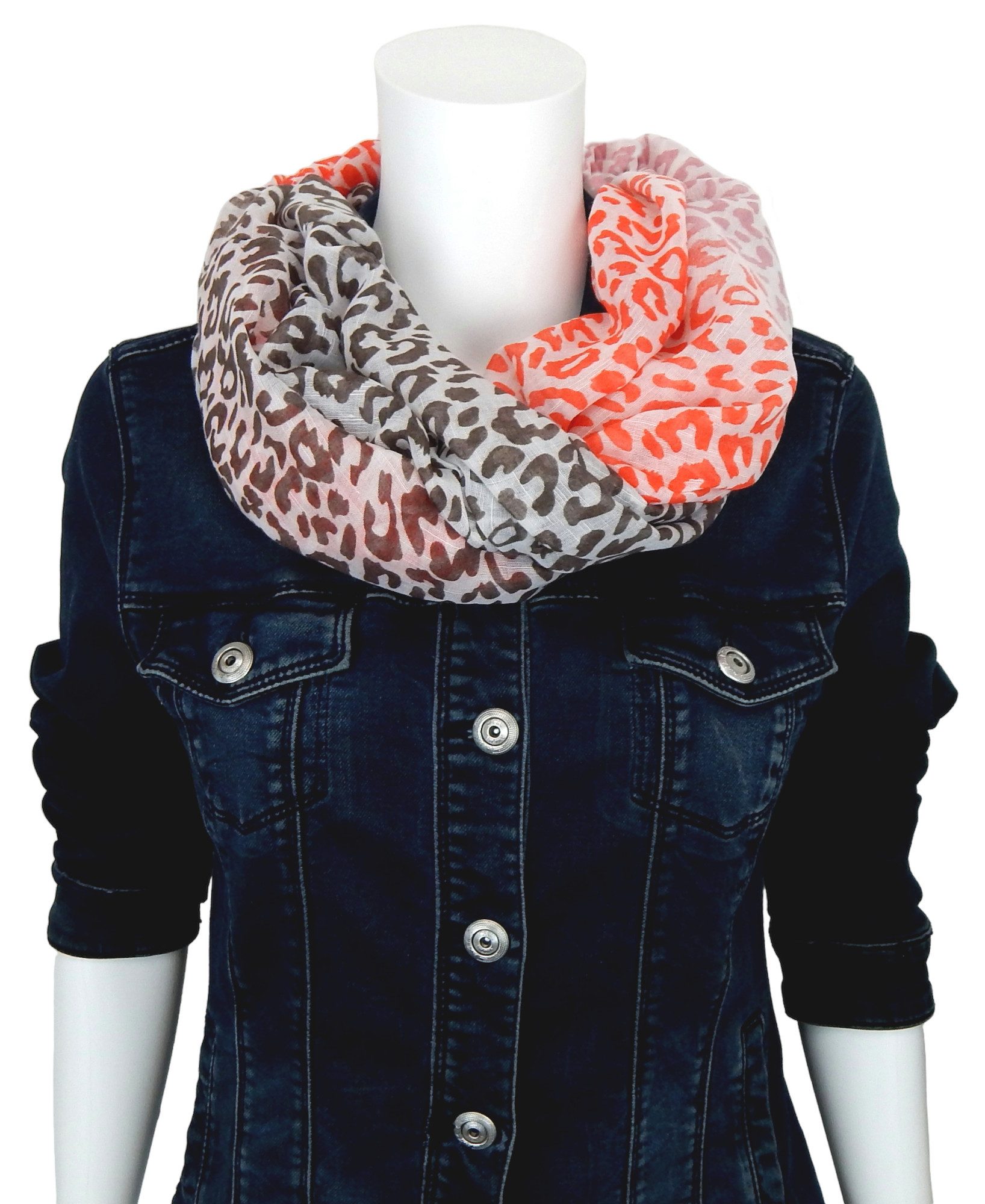 Ella Jonte Loop, Leopard bunt blau orange rosa gelb braun türkis leichter S günstig online kaufen