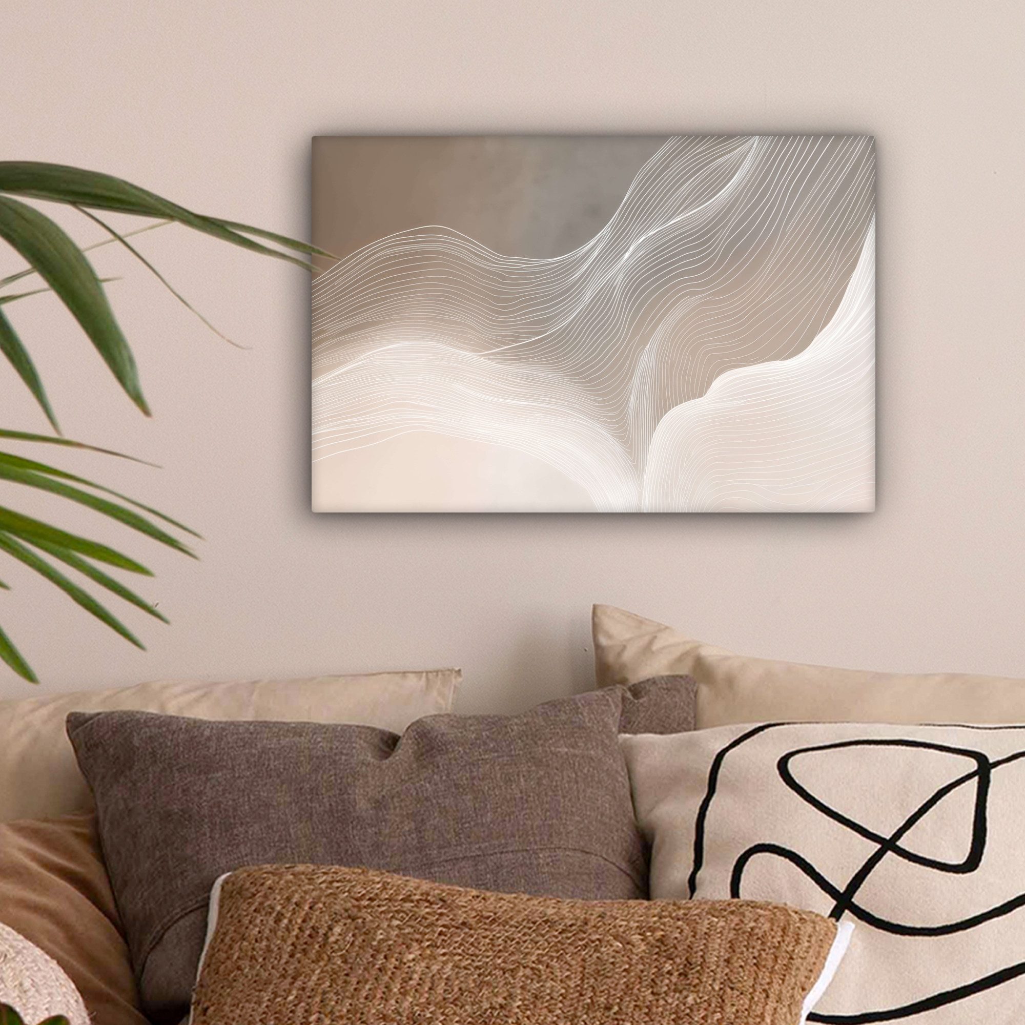 OneMillionCanvasses® Leinwandbild Wellenlinien - Luftströme - günstig online kaufen