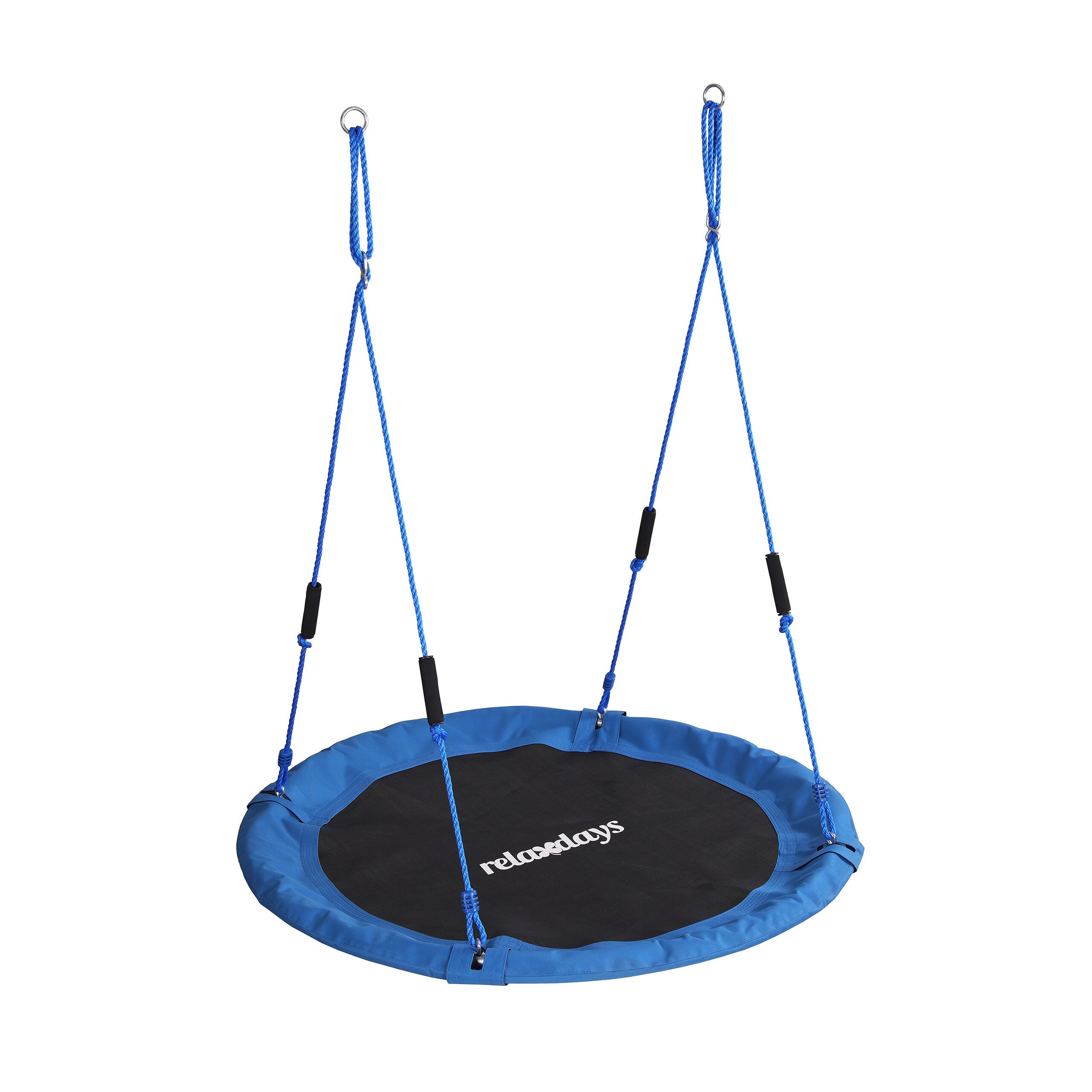 relaxdays Nestschaukel-Sitz Nestschaukel Kinder Schaumstoffgriffe (1-tlg), blau, 120 cm