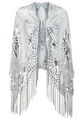 Dekorative Schal Schal Stola für Abendkleid, Quasten Schal, 1920s Damen Schal, (1-St), Gatsby-Party-Kostüm der 20er Jahre für Frauen