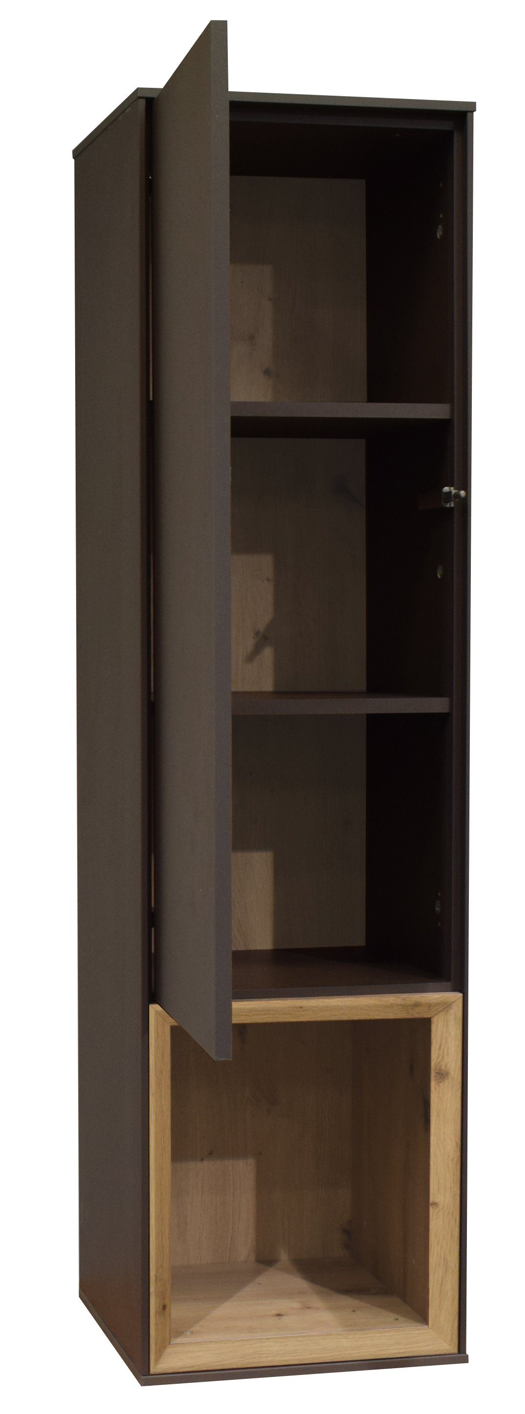 SKS-Online Hängeschrank Inca II 35x130x32 Asteiche & Lava Matt Lack - Wohnzimmer Wandschrank Wohnzimmerschrank