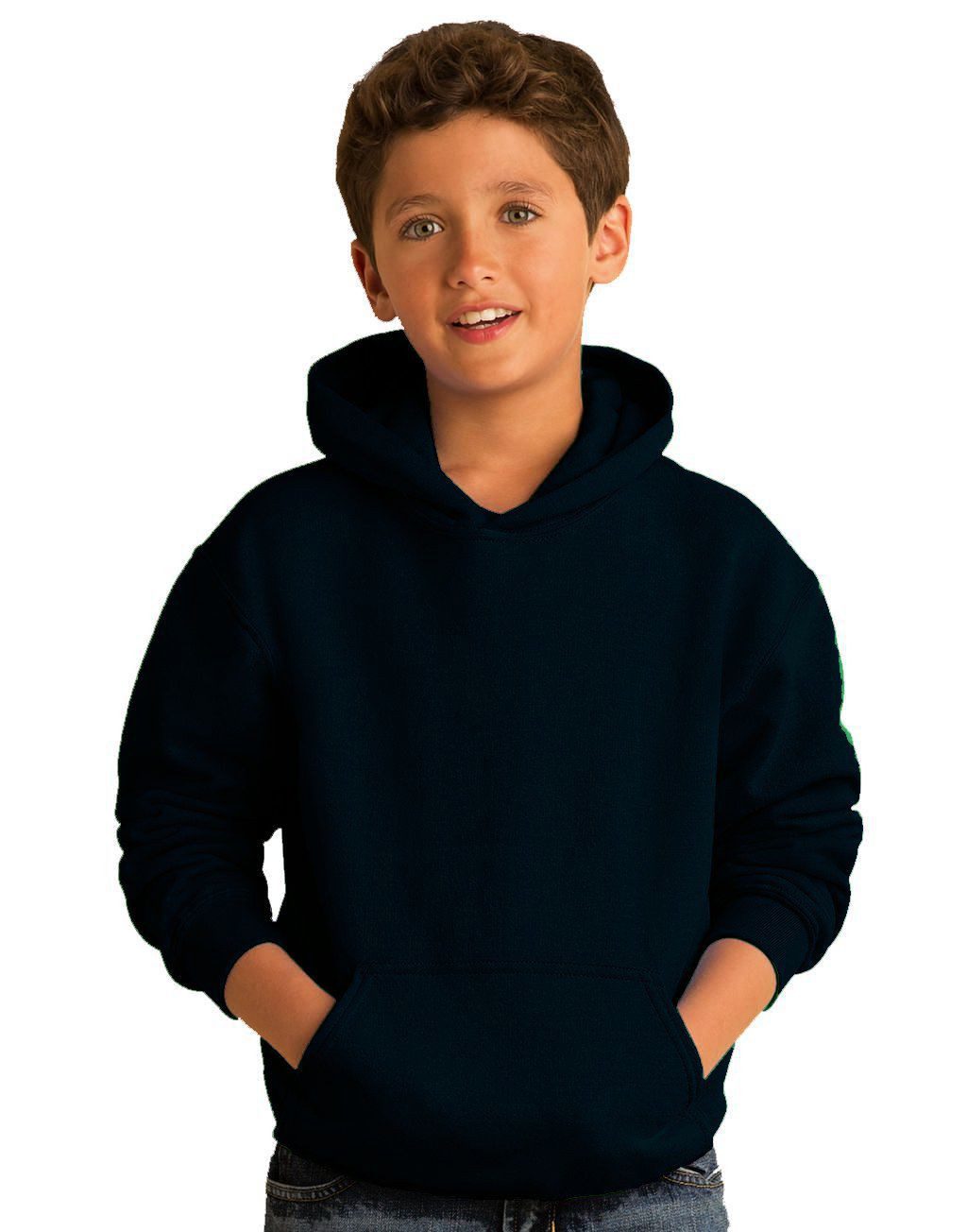 coole-fun-t-shirts Hoodie Hoodie Sweatshirt mit Kapuze Schwarz Pullover 128 140 152 164 Känguruhtasche – Bild 4 von 5