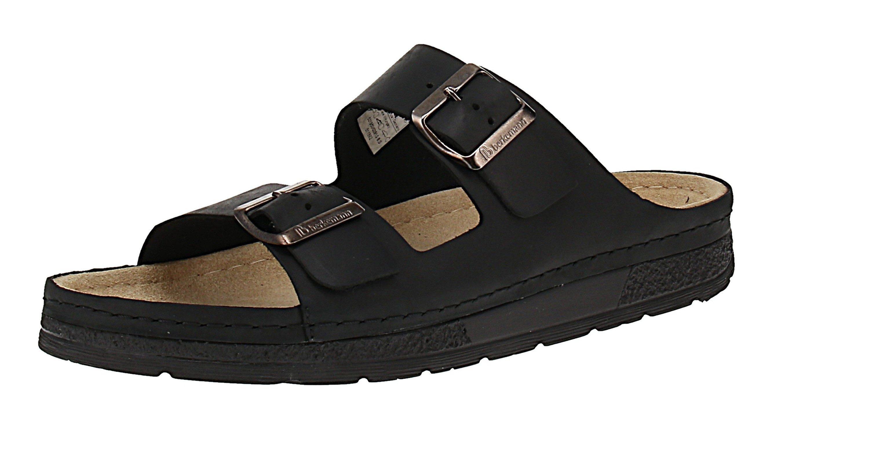 BERKEMANN Berkemann 01950 Adam Nubuk - Herren Pantolette - 910-Schwarz Sandale