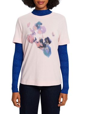 edc by Esprit T-Shirt Jersey-T-Shirt mit Print vorne (1-tlg)