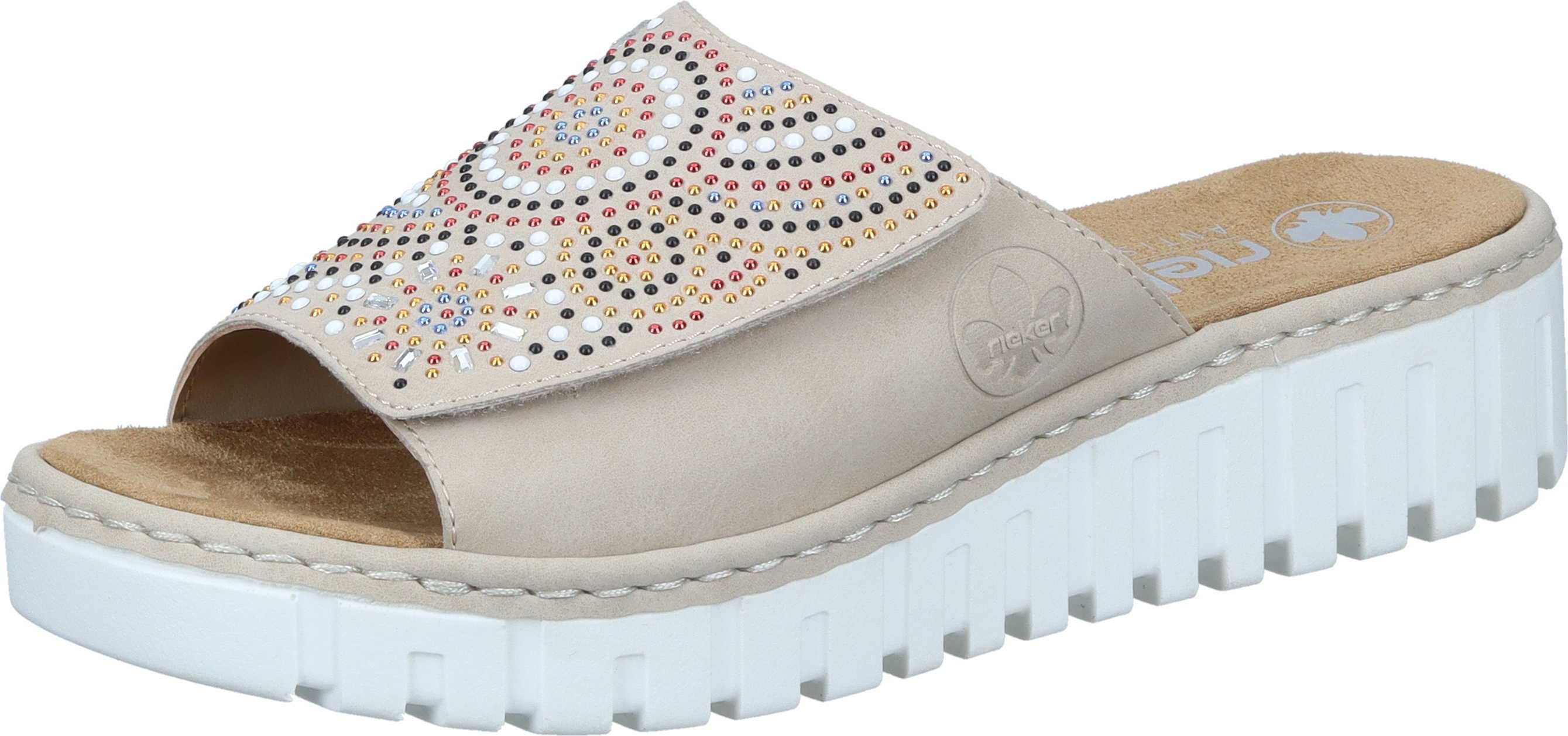 Rieker Pantoletten Pantolette aus strapazierfähigem Synthetik günstig online kaufen