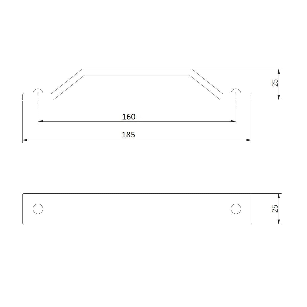 MS Beschläge Möbelgriff Möbelgriff La 160mm Schrankgriff Schubladengriff – Bild 2 von 2