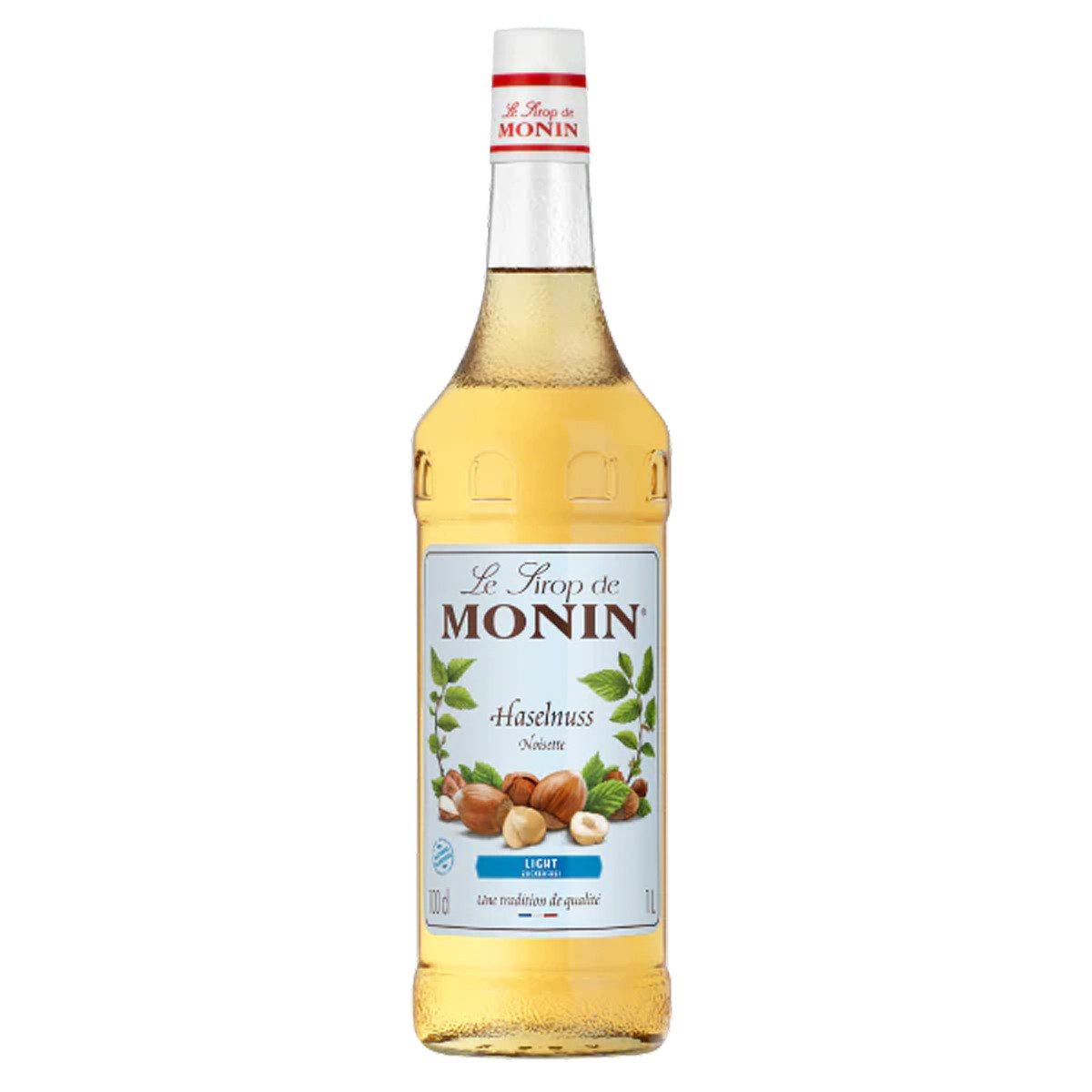 MONIN Getränke-Sirup, Monin Haselnuss Sirup Zuckerreduziert nussiger Geschmack 1000ml
