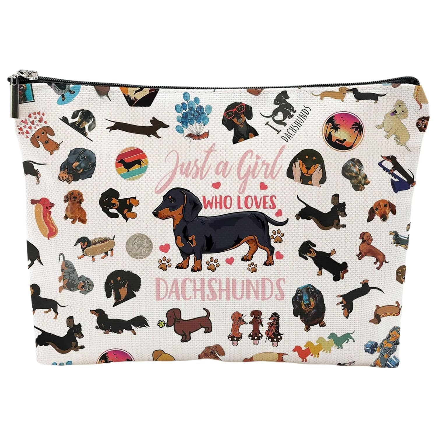 Zaewry Kosmetiktasche mit Muster & Reißverschluss – Schminktasche für Damen & Mädchen (1-tlg), Kulturbeutel für Reisen & Alltag, tragbare Make-up Tasche