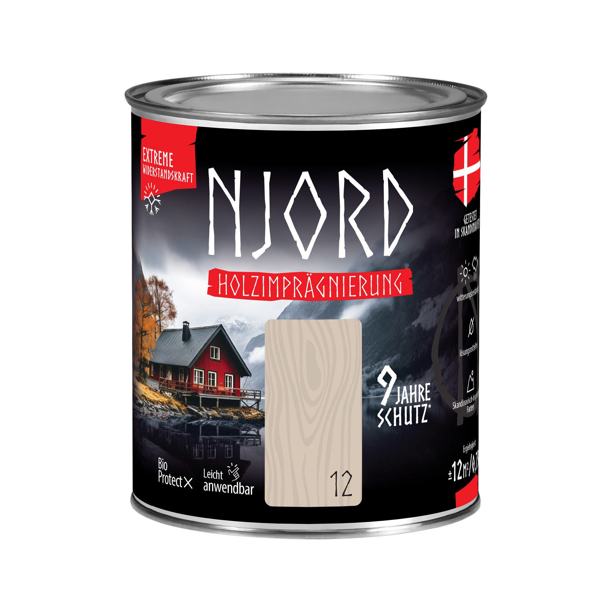 NJORD Holzgrundierung NJORD Holzimpragnierung (12) Neblige Wiese - 0,75L