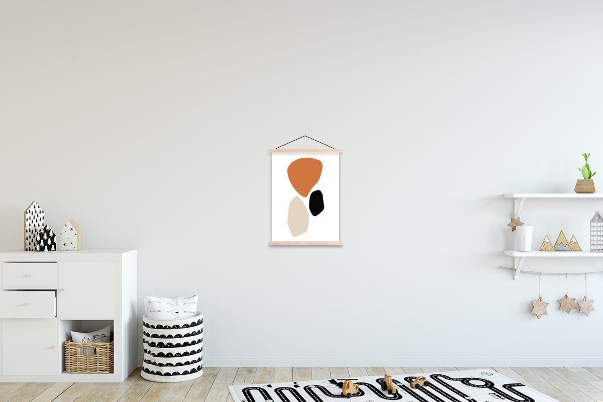 MuchoWow Poster Abstrakt - Minimalismus - Design, (1 St), Posterleiste, Textilposter für Wohnzimmer, Bilderleiste, Magnetisch