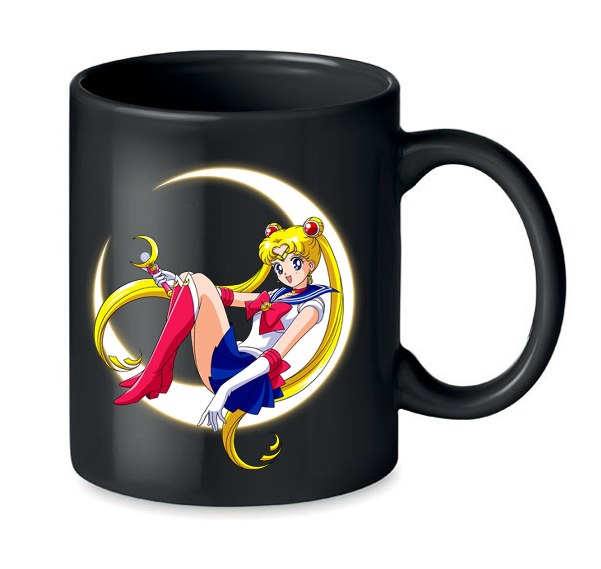 Blondie & Brownie Tasse Fun Manga, Schwarz Keramik Sailor Moon Anime Comic