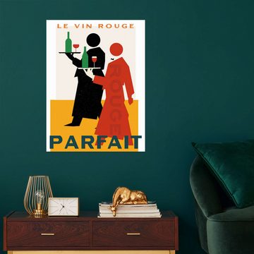 Posterlounge Wandfolie Wild Apple Portfolio, Le Vin Rouge Parfait, Küche Vintage Illustration